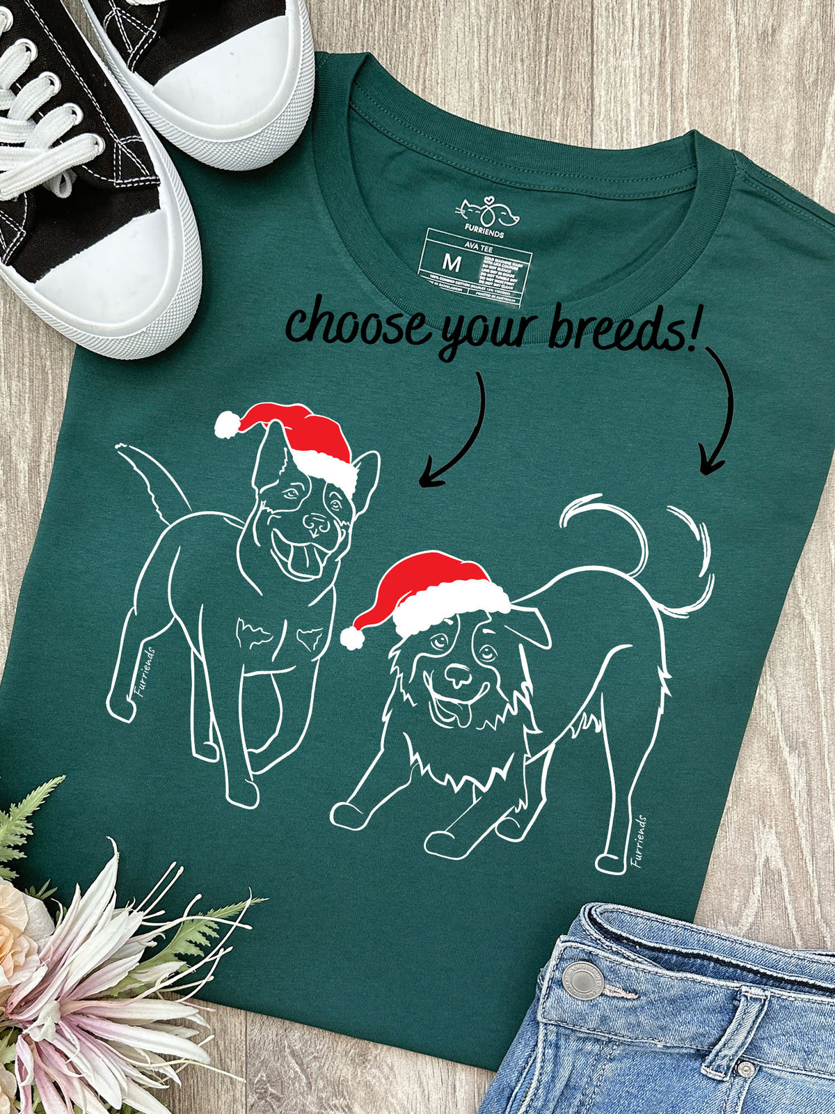 Christmas Edition Dual Breed Customisable Ava Women&#39;s Regular Fit Tee