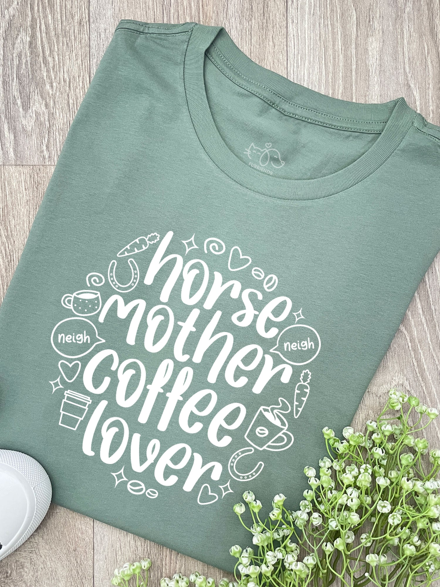 Horse Mother Coffee Lover Ava Women's Regular Fit Tee