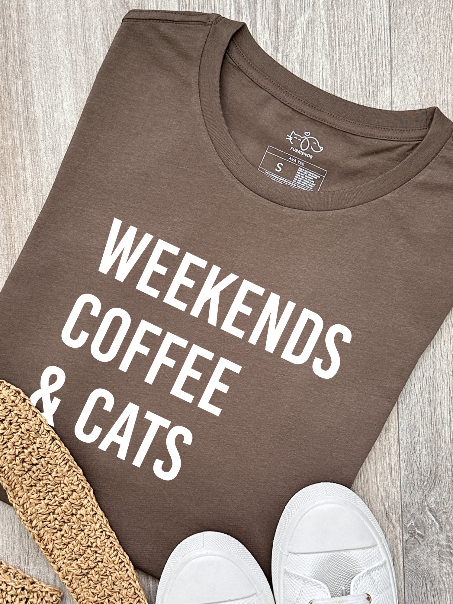 Weekends Coffee & Cats Ava Women's Regular Fit Tee