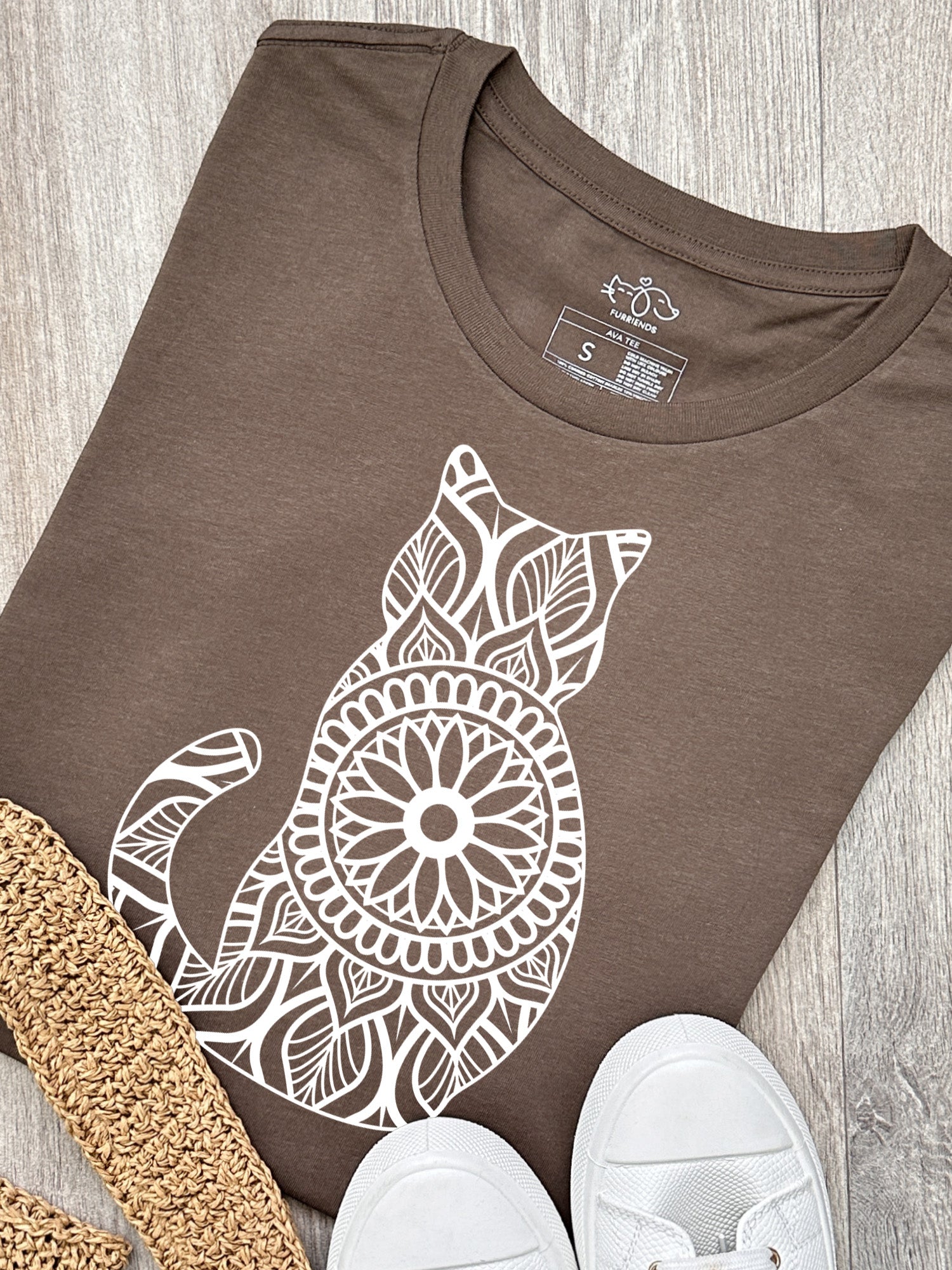 Cat Mandala Ava Women's Regular Fit Tee