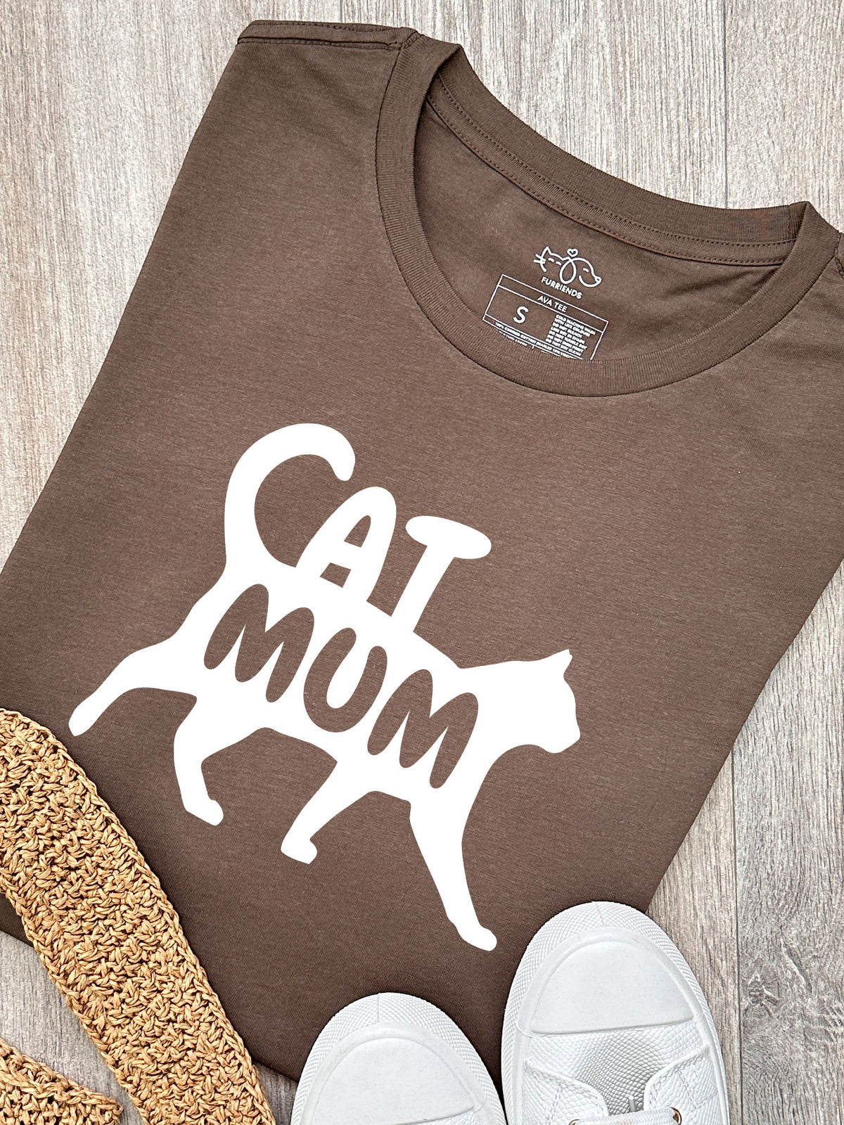 Cat Mum Silhouette Ava Women&#39;s Regular Fit Tee