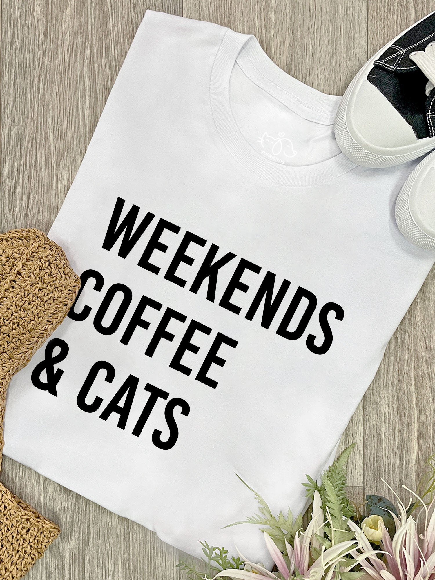 Weekends Coffee & Cats Ava Women's Regular Fit Tee