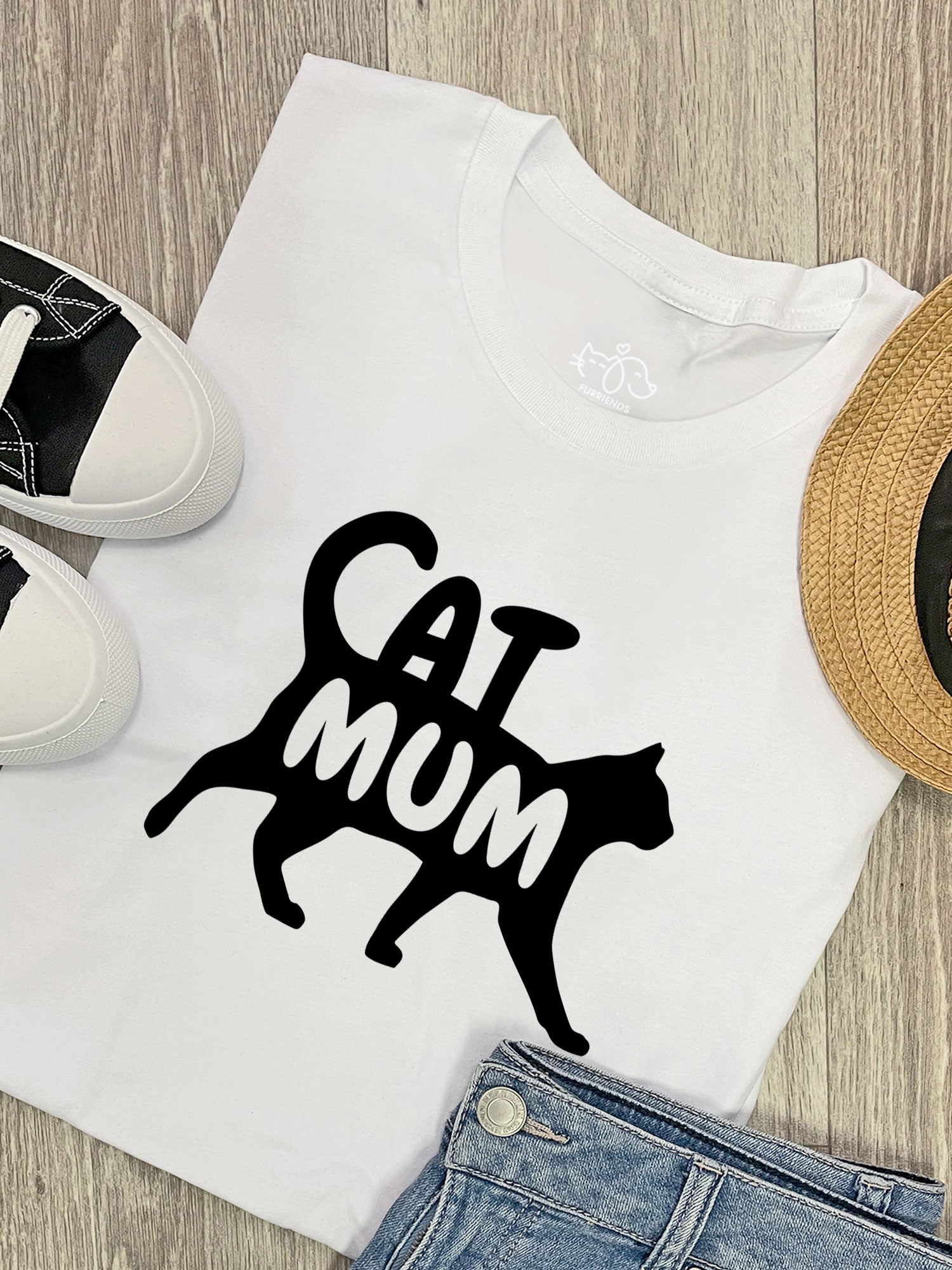 Cat Mum Silhouette Ava Women's Regular Fit Tee