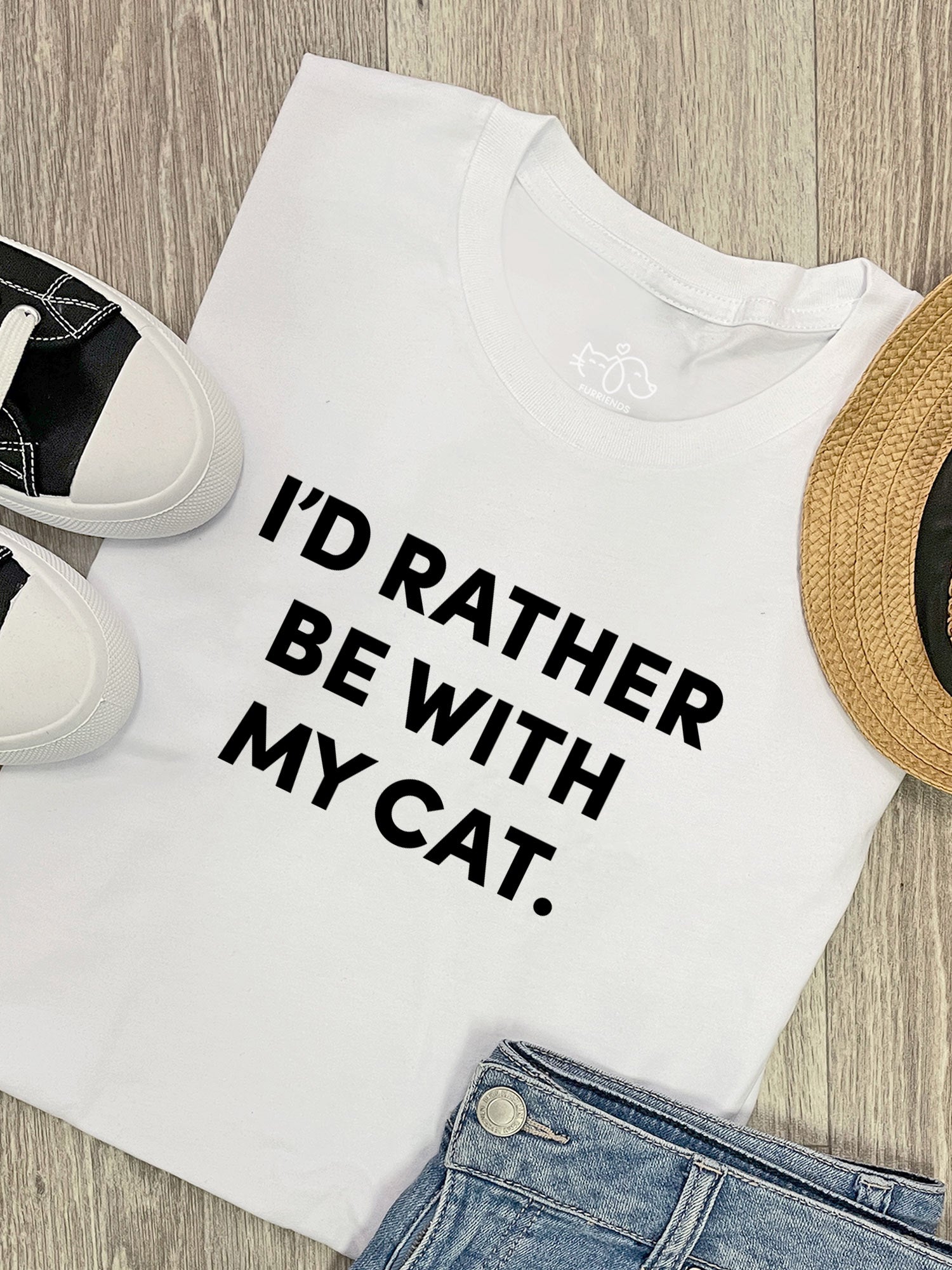 I'd Rather Be With My Cat. Ava Women's Regular Fit Tee