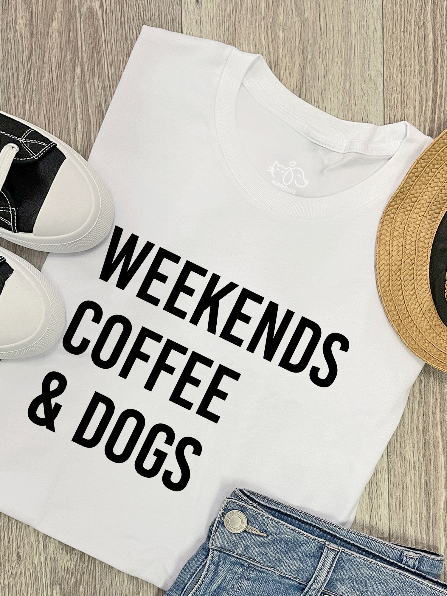 Weekends Coffee & Dogs Ava Women's Regular Fit Tee