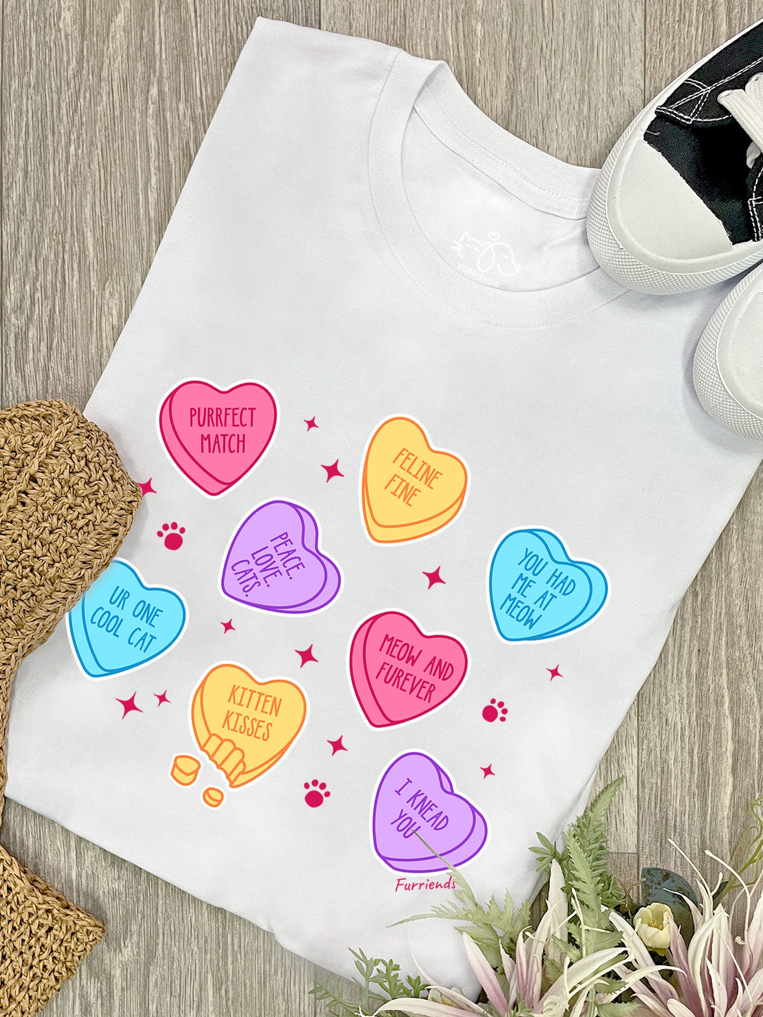 Candy Hearts - Cat Ava Women's Regular Fit Tee