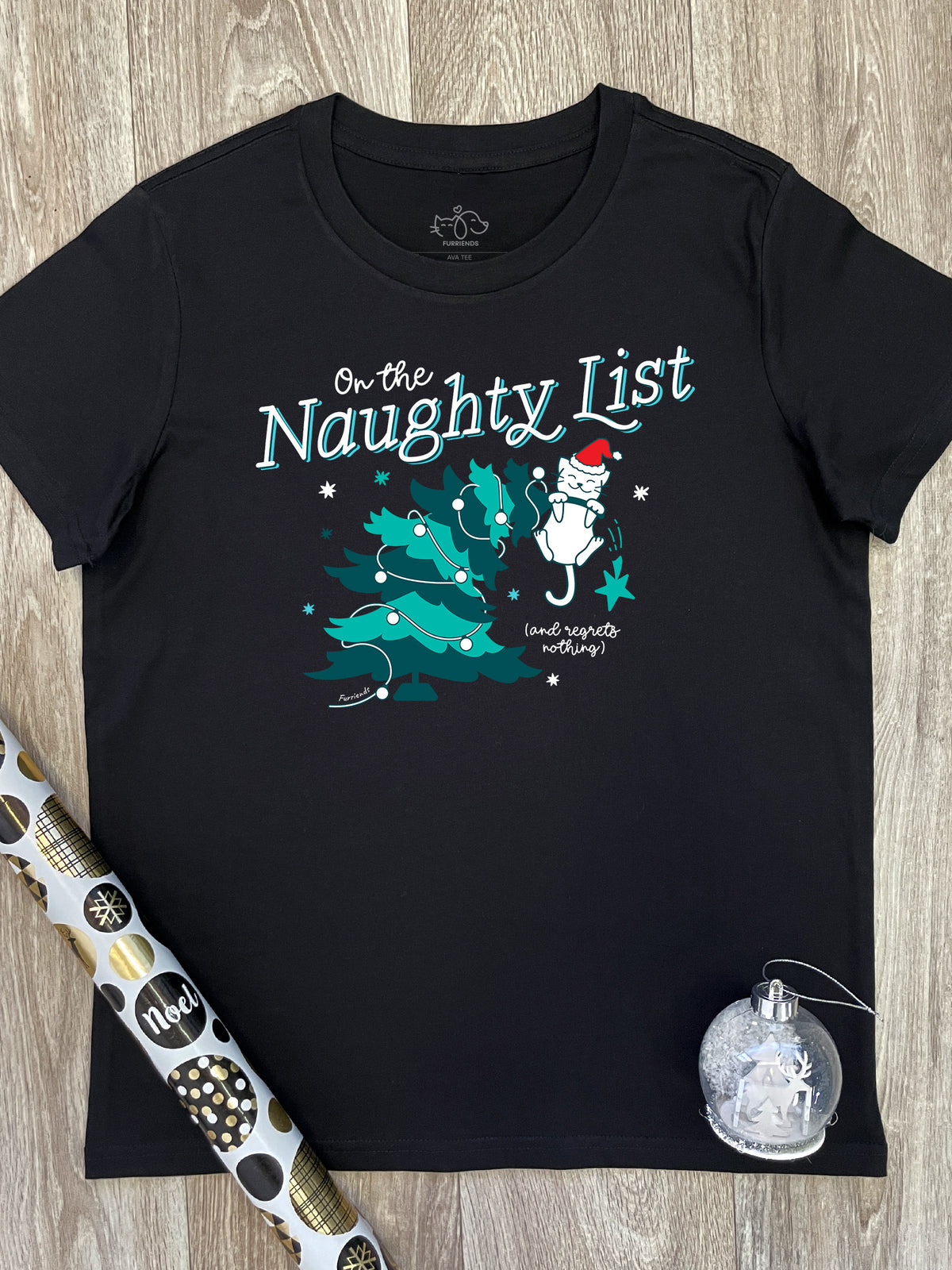 On The Naughty List - Cat Ava Women&#39;s Regular Fit Tee