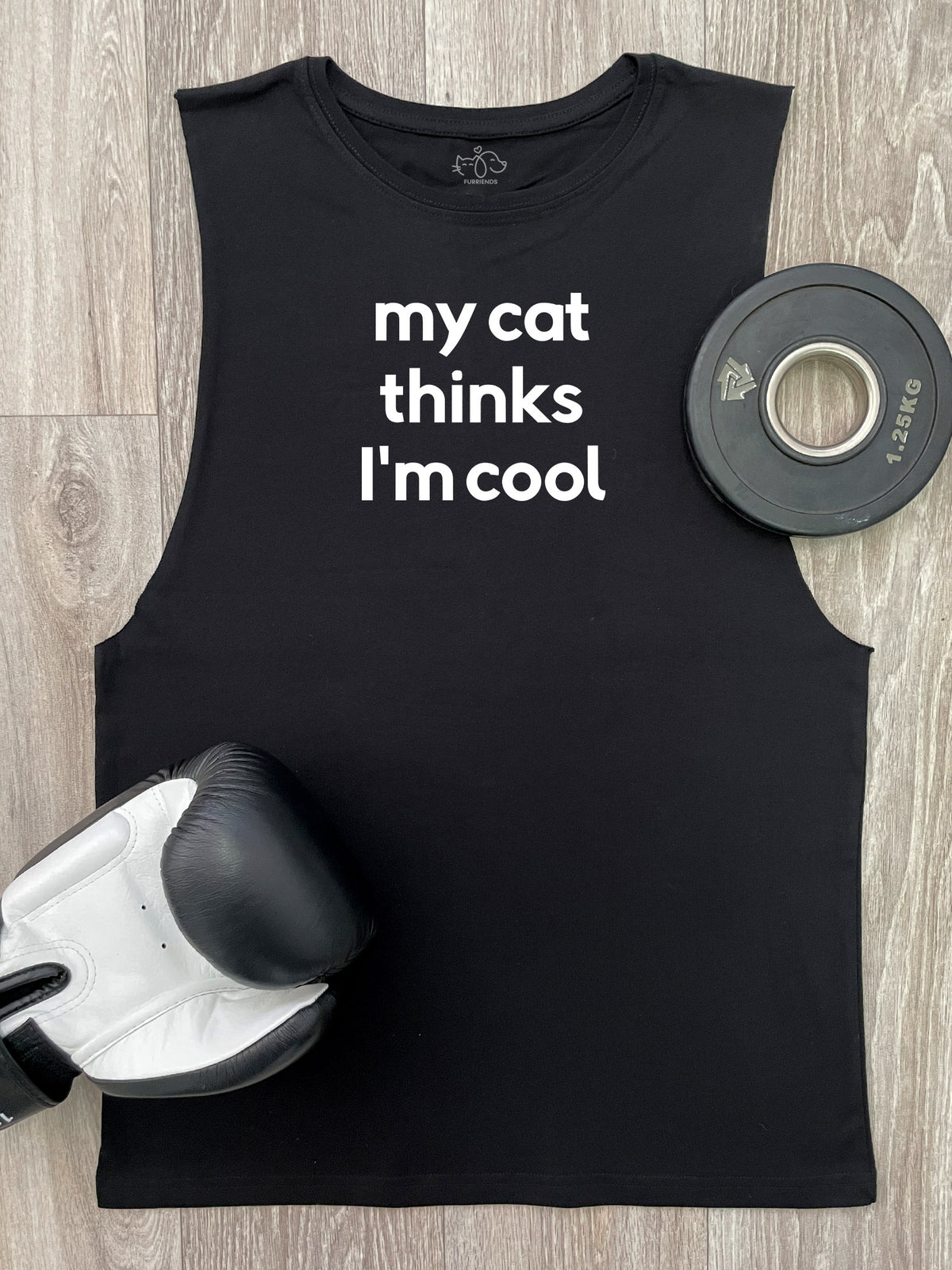 My Cat Thinks I&#39;m Cool Axel Drop Armhole Muscle Tank