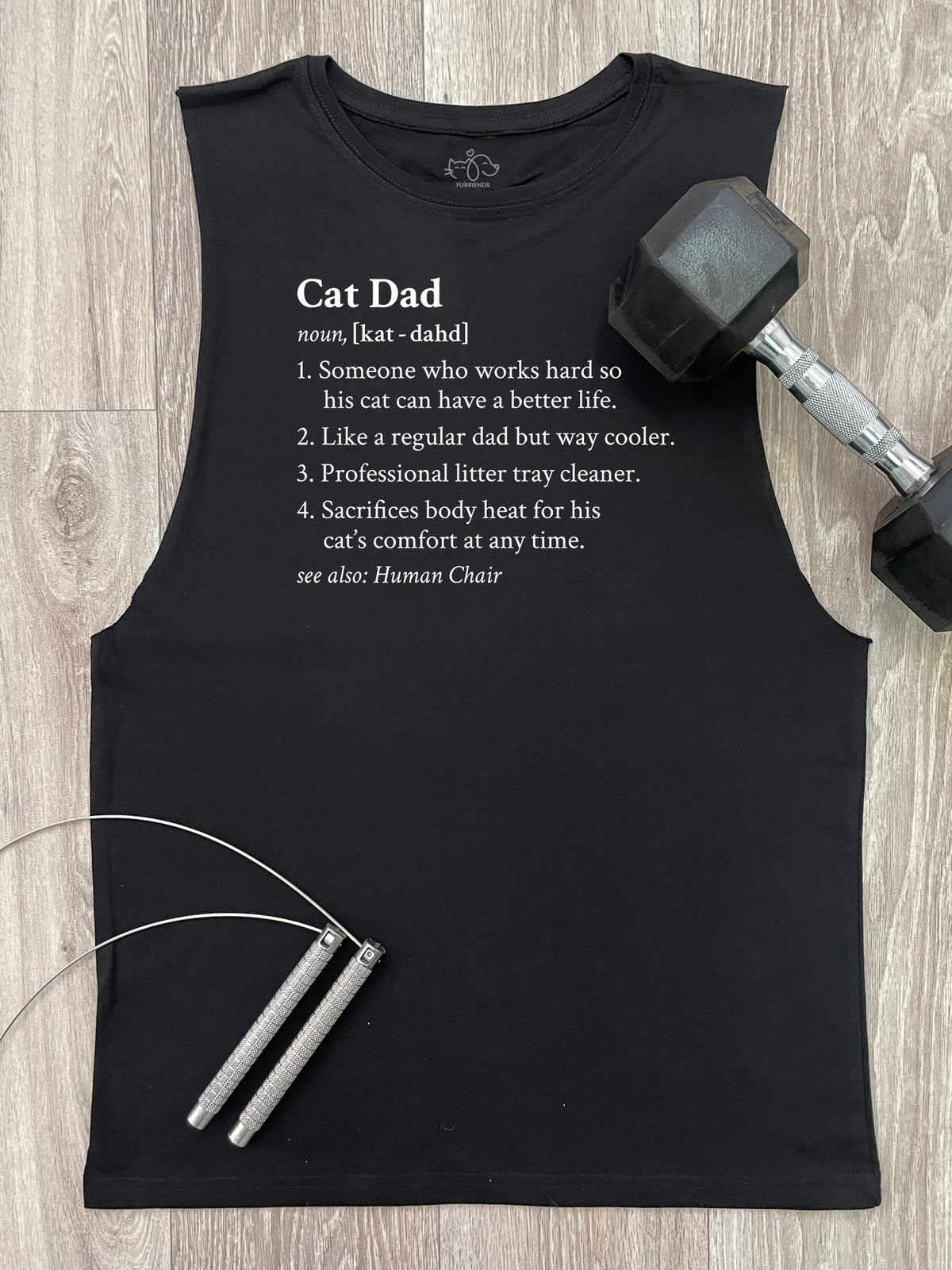 Cat Dad Definition Axel Drop Armhole Muscle Tank