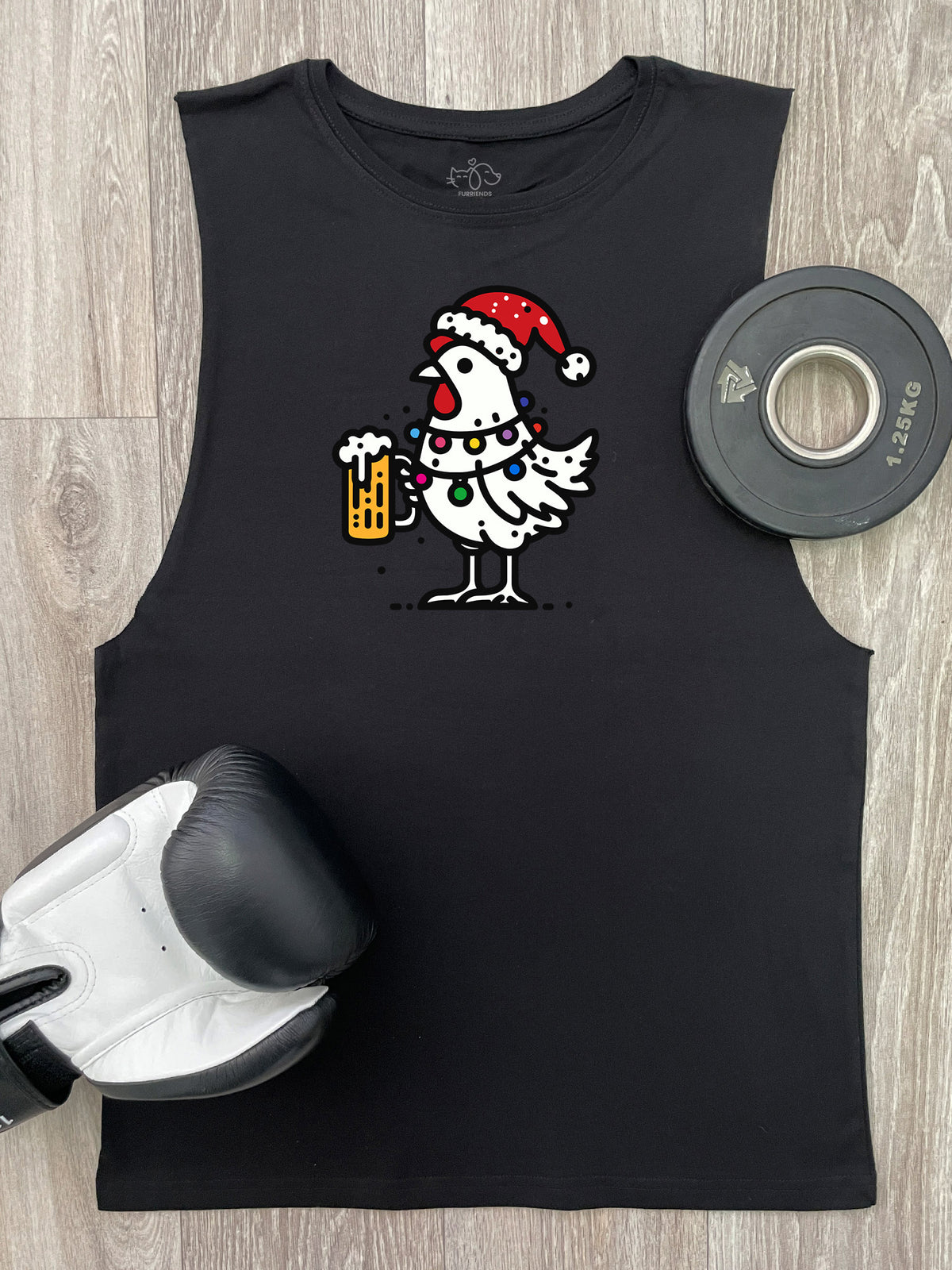 Christmas Cheers Axel Drop Armhole Muscle Tank