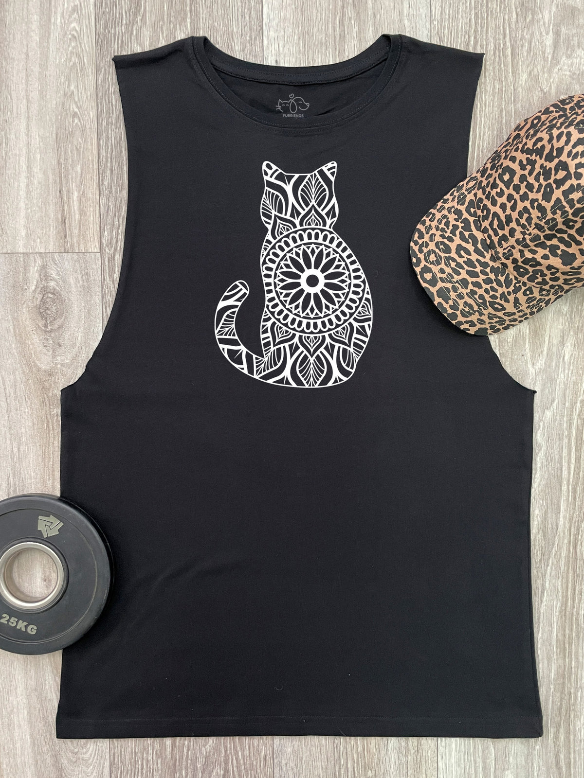 Cat Mandala Axel Drop Armhole Muscle Tank