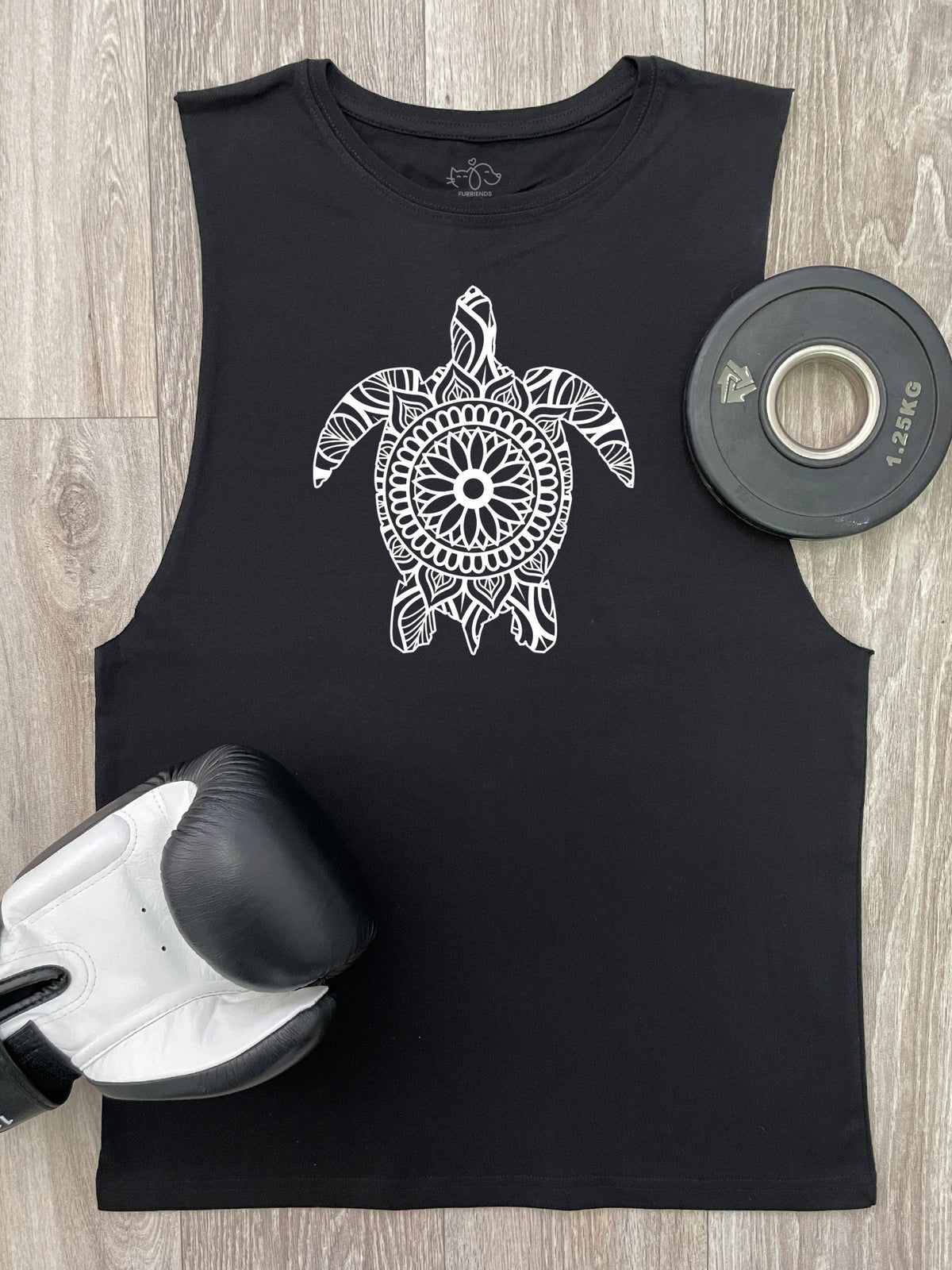 Turtle Mandala Axel Drop Armhole Muscle Tank