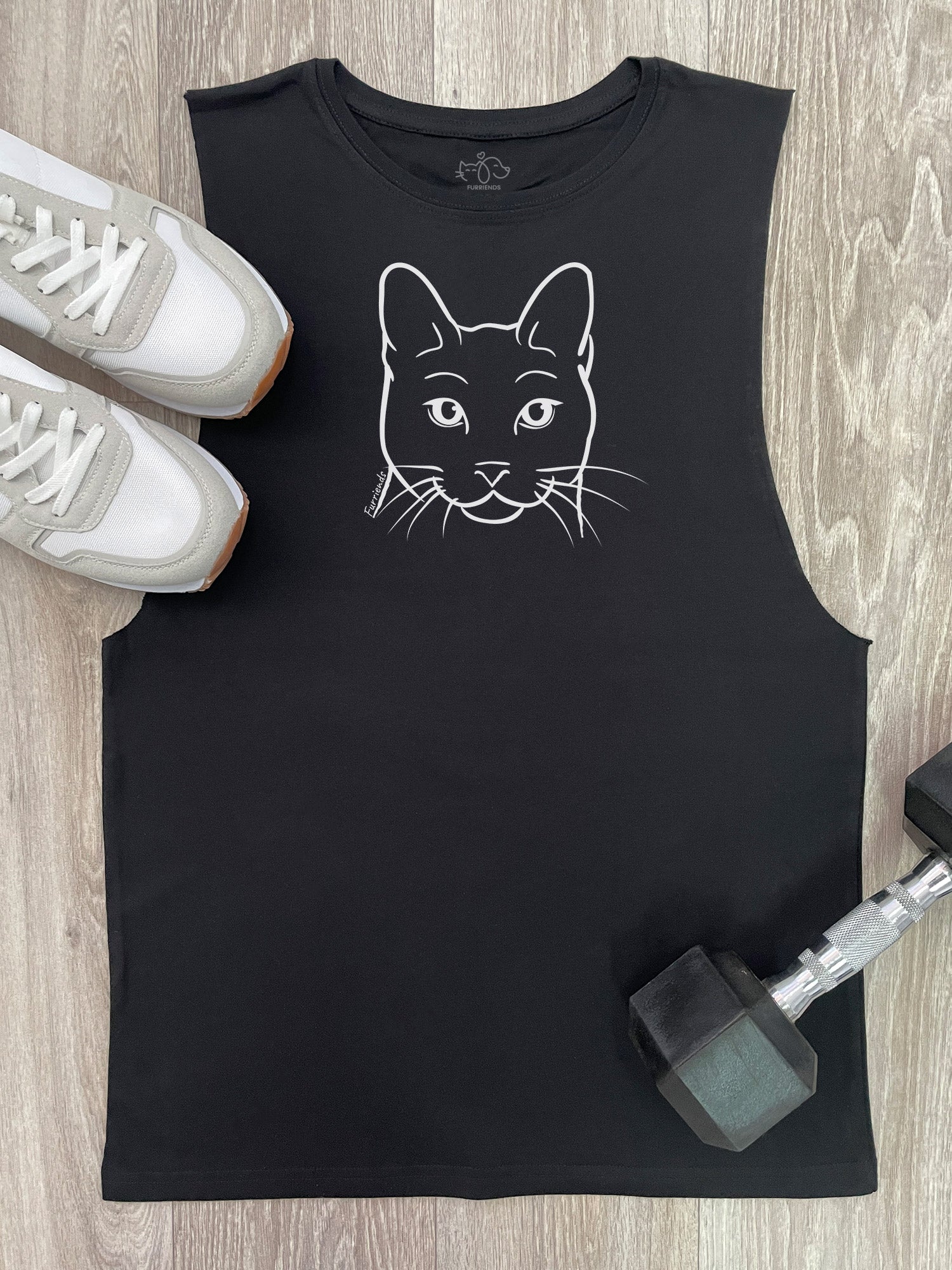 Russian Blue Axel Drop Armhole Muscle Tank