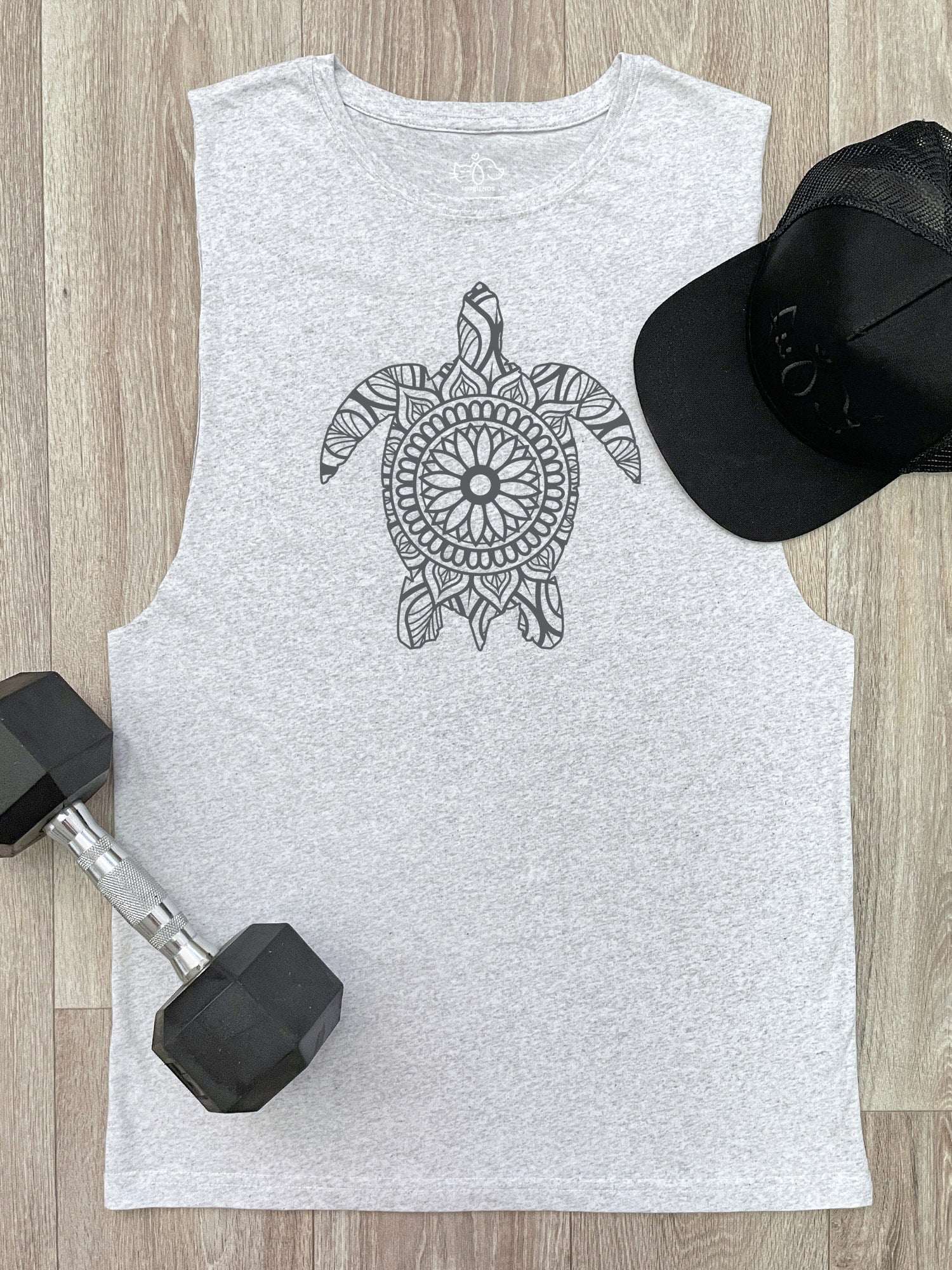 Turtle Mandala Axel Drop Armhole Muscle Tank