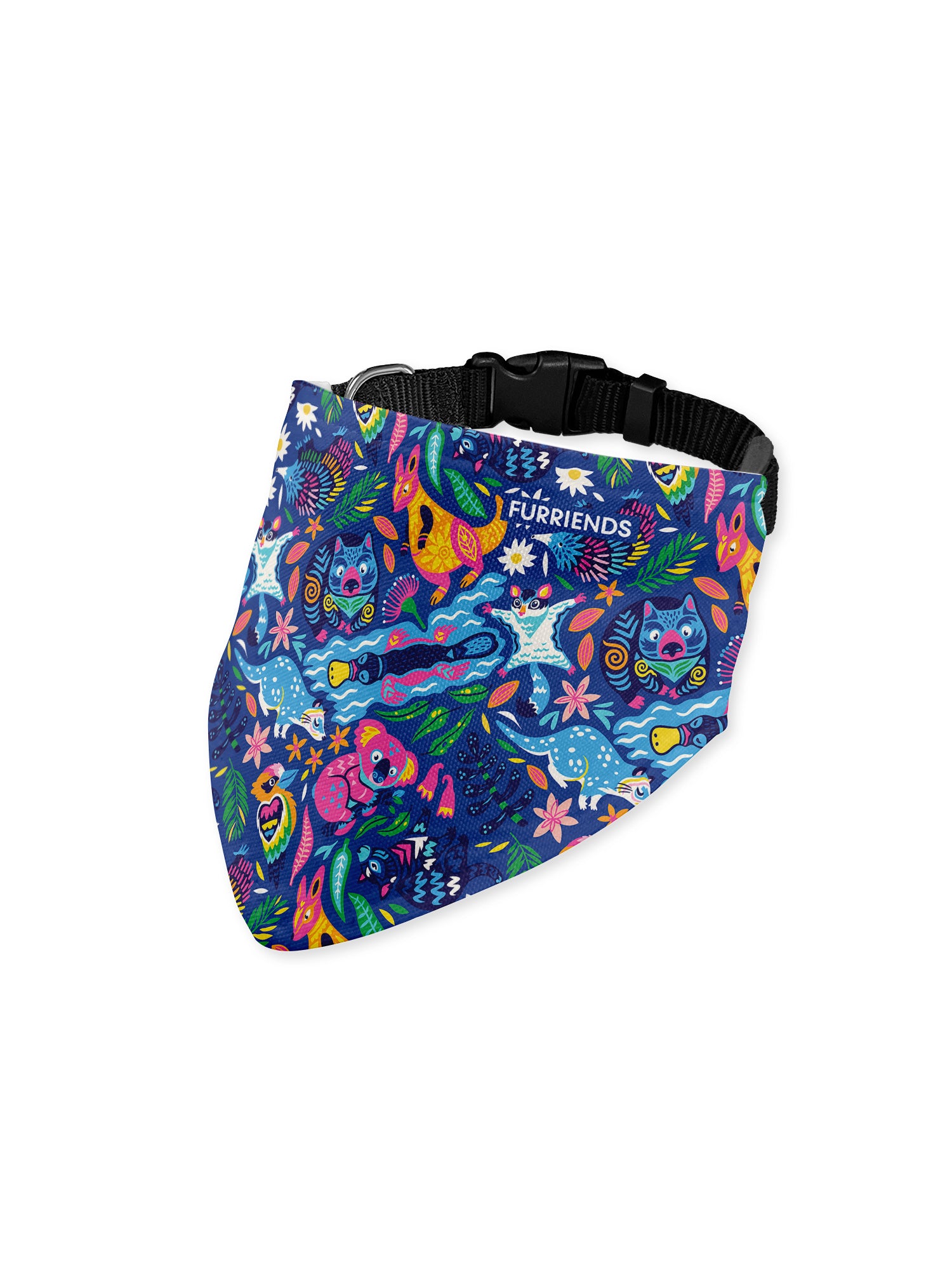 Kookaburra Reversible Dog Bandana With Collar