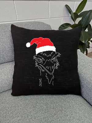 Emu Christmas Edition Linen Cushion Cover