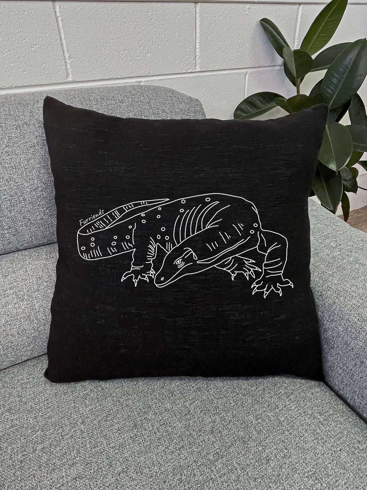 Lace Monitor Linen Cushion Cover