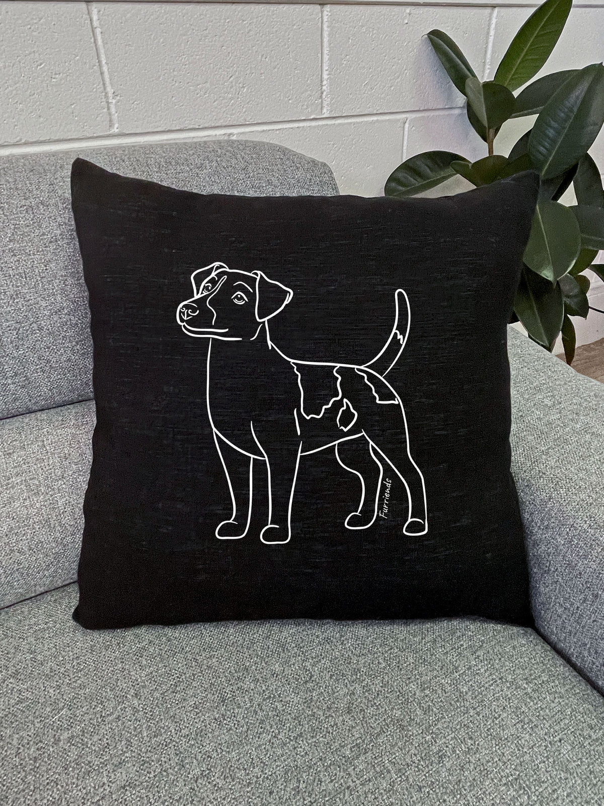 Jack Russell Terrier (Smooth Coat) Linen Cushion Cover