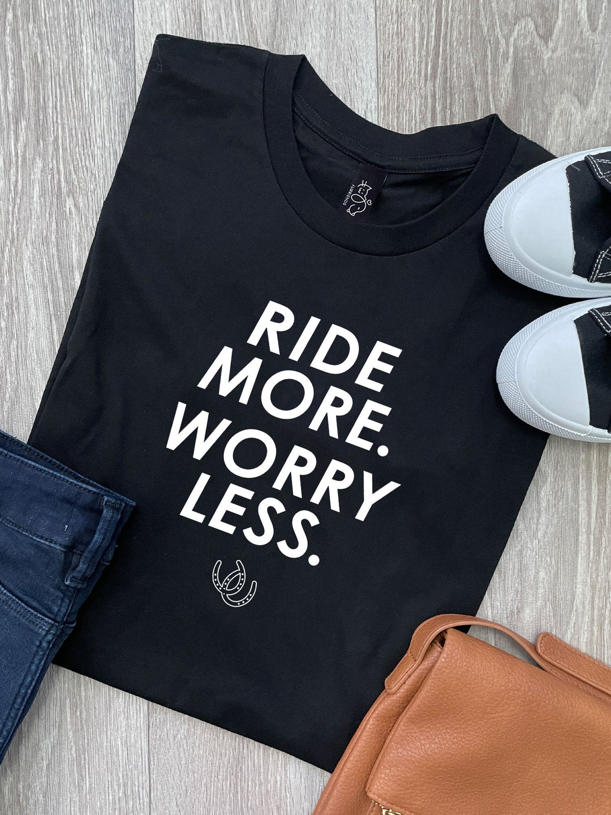 Ride More Worry Less Ava (Size XS, Black) Women&#39;s Regular Fit Tee ***SALE***