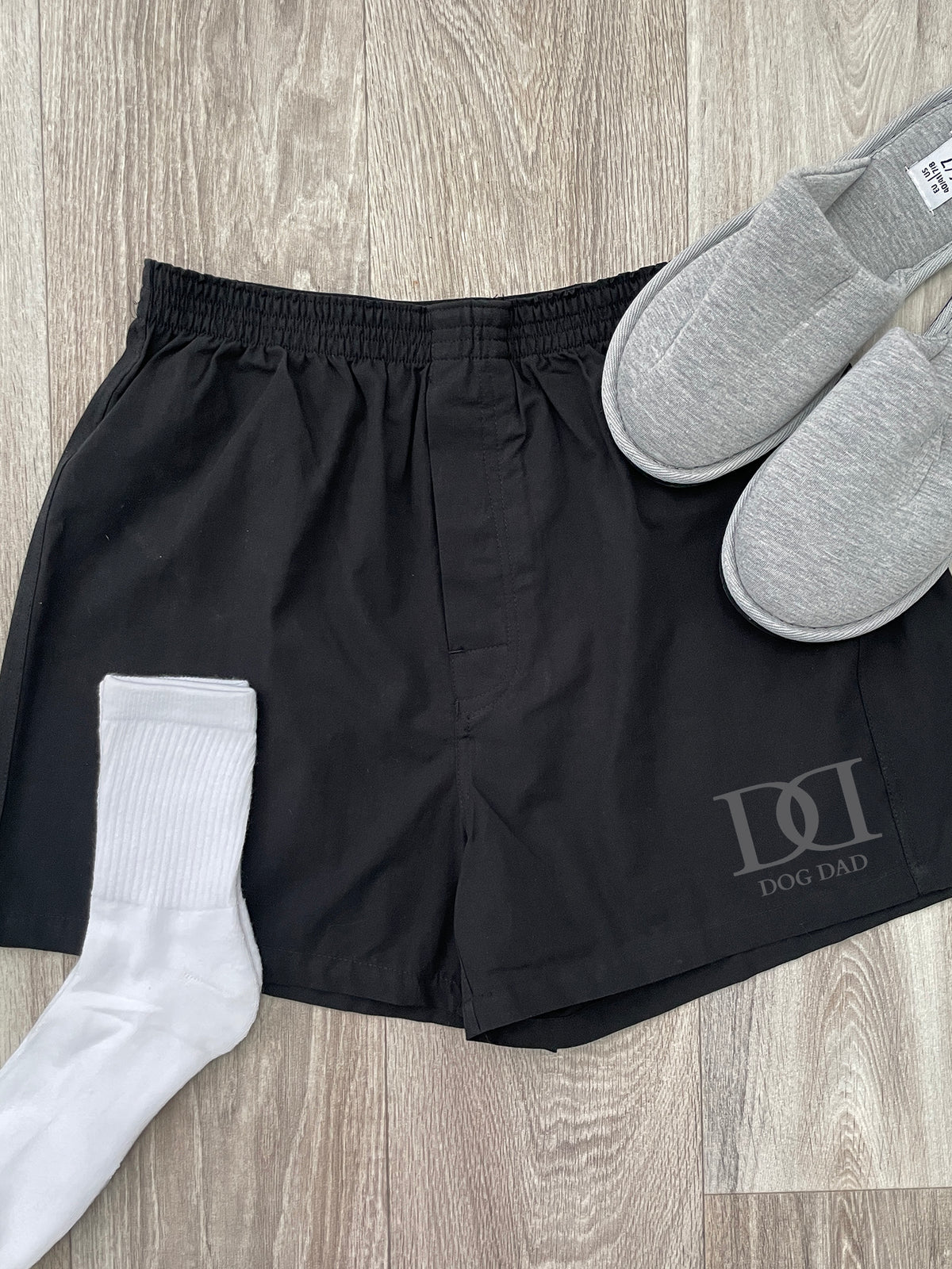 Dog Dad Monogram Finley Cotton Boxer Shorts