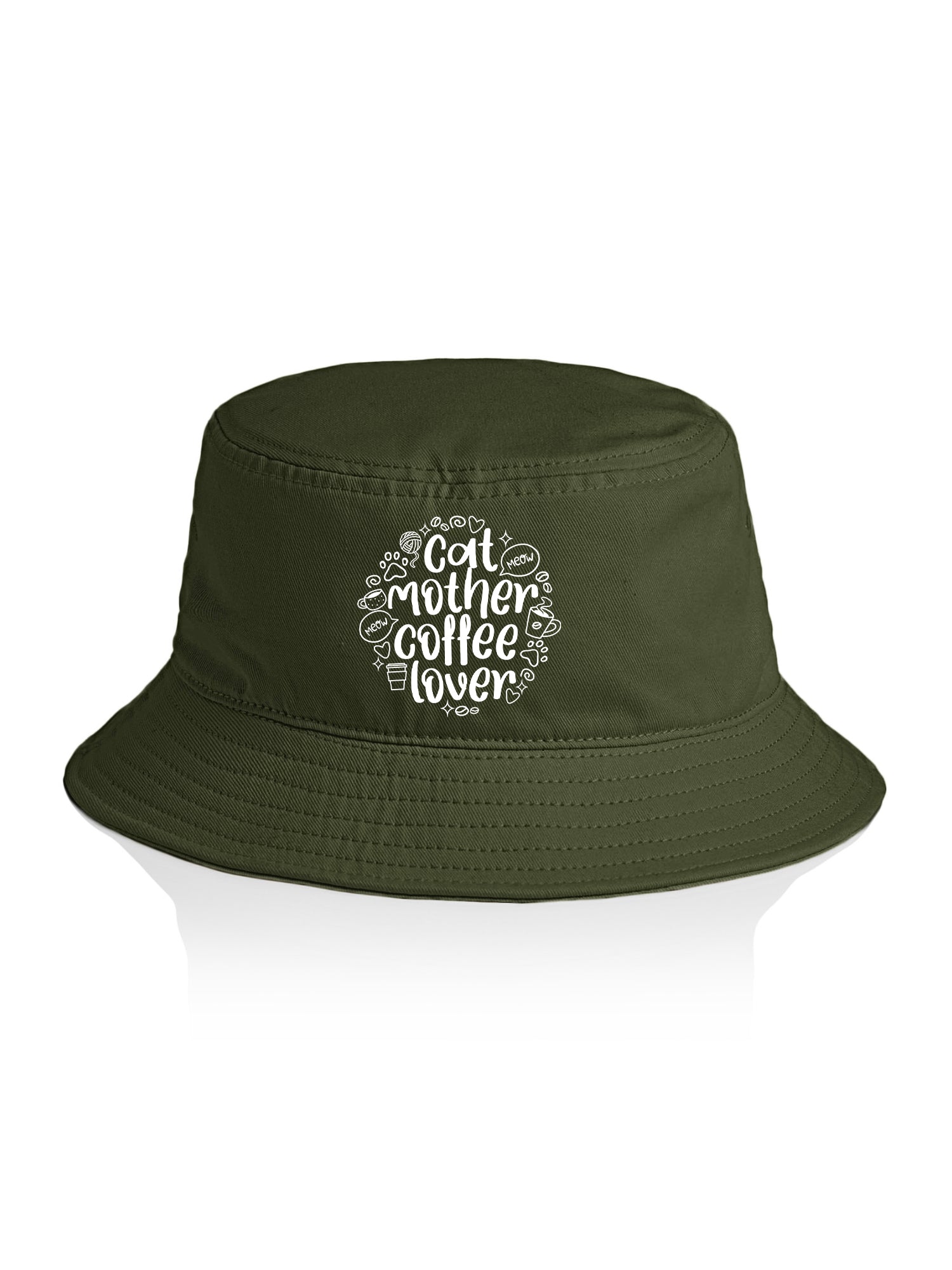 Cat Mother Coffee Lover Bucket Hat