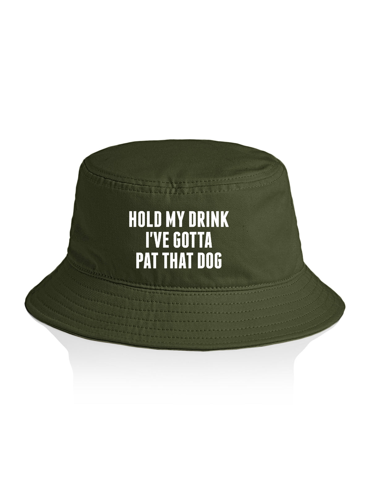 Hold My Drink I&#39;ve Gotta Pat That Dog Bucket Hat