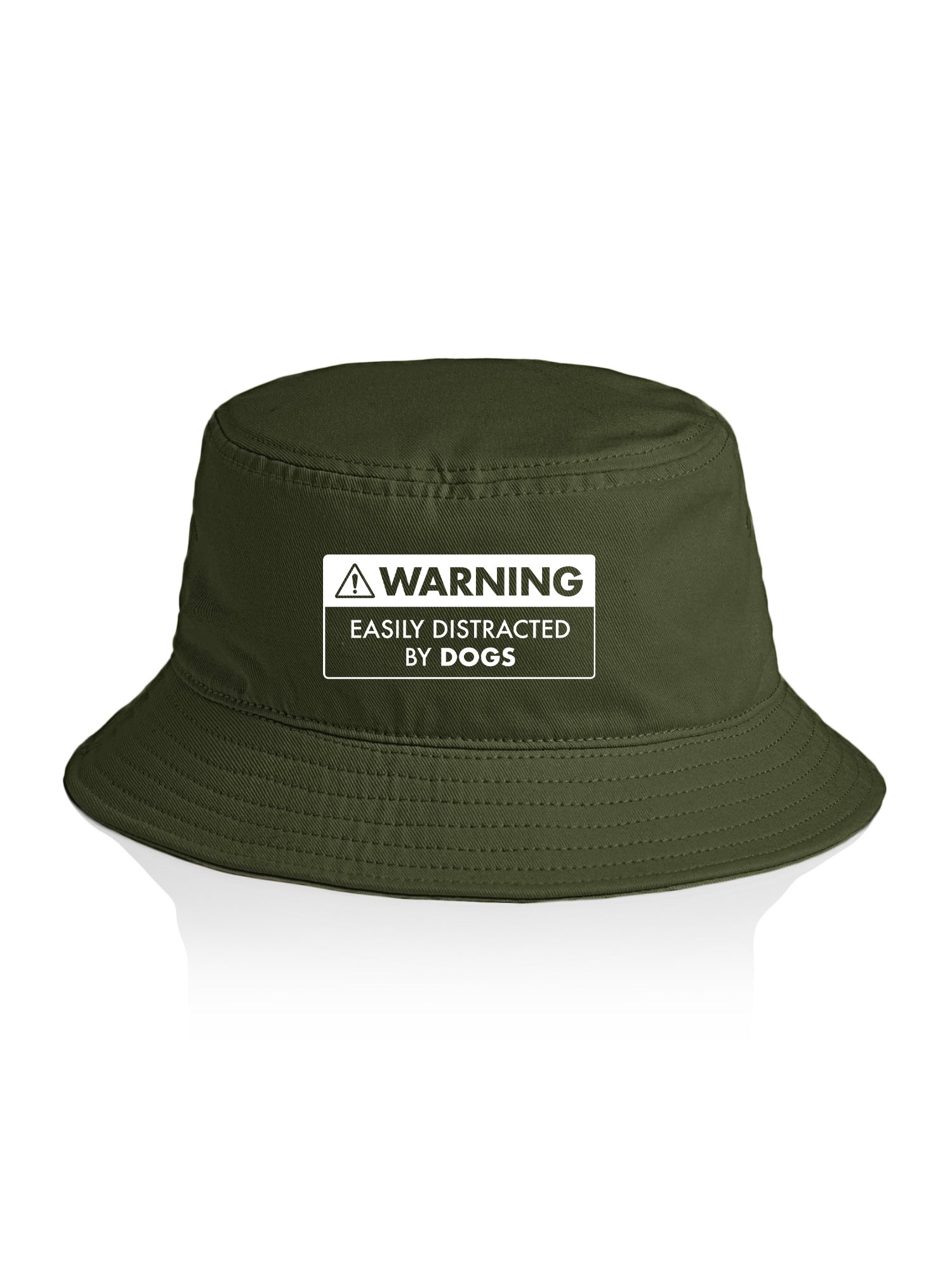 Warning Sign! Easily Distracted By Dogs Bucket Hat