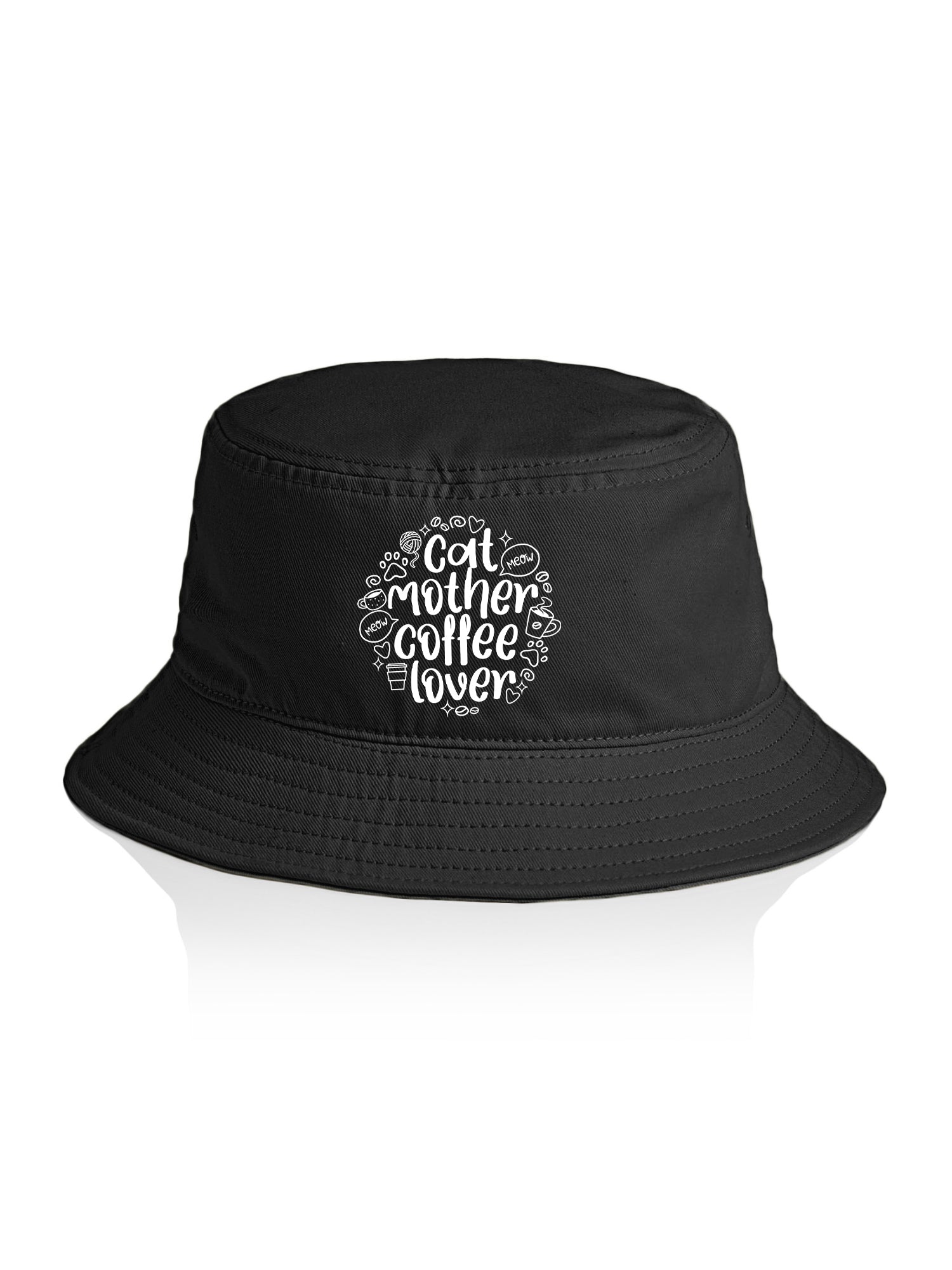 Cat Mother Coffee Lover Bucket Hat