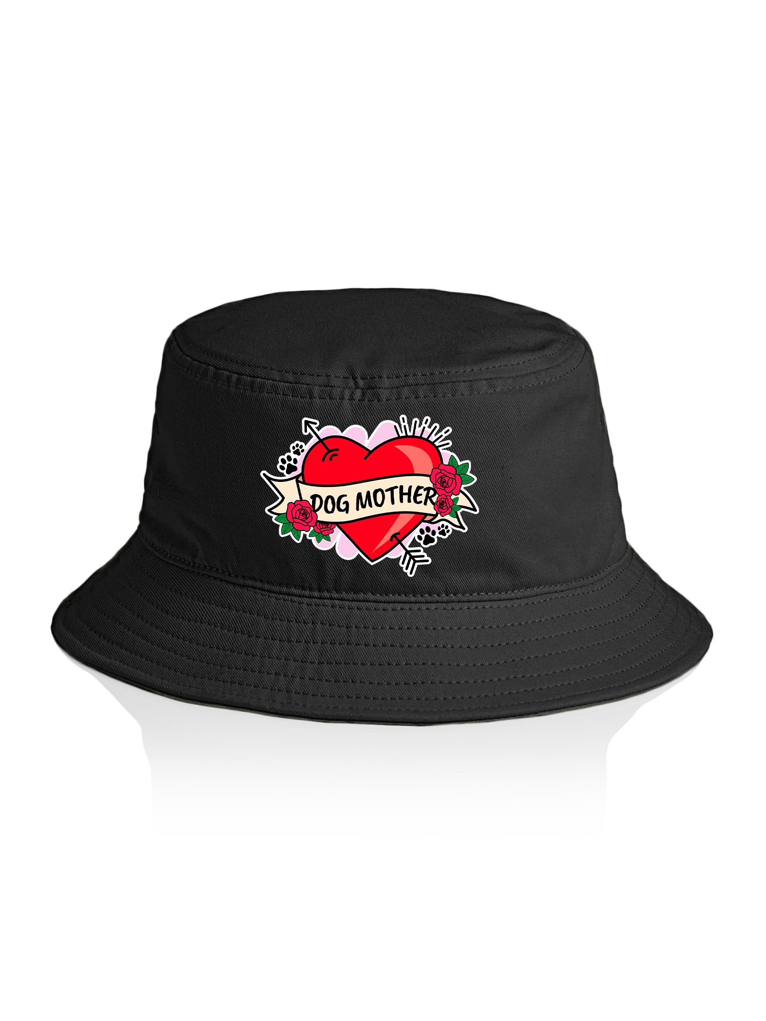 Dog Mother Heart Tattoo Bucket Hat