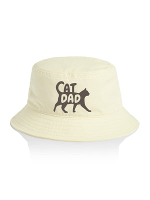 Cat Dad Silhouette Bucket Hat