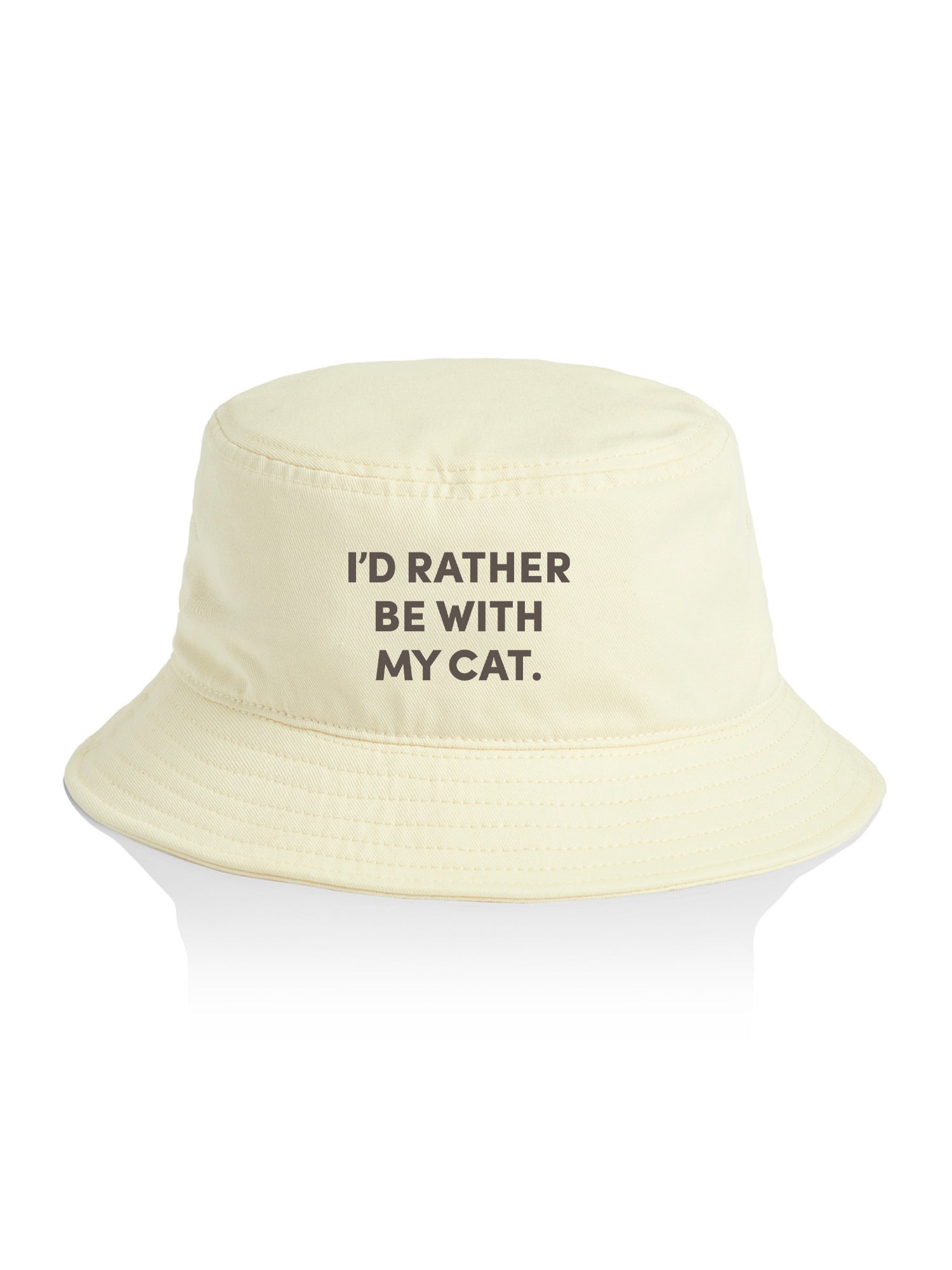 I'd Rather Be With My Cat. Bucket Hat