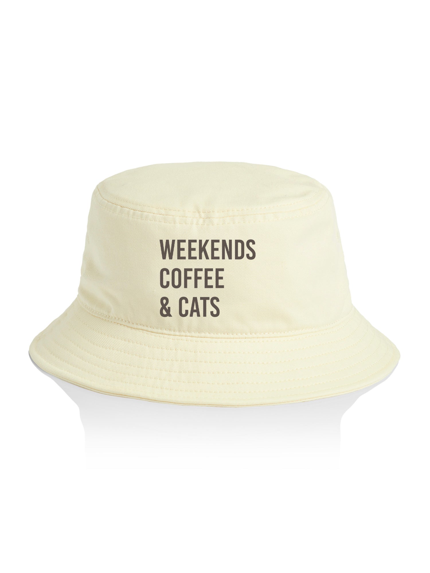 Weekends Coffee & Cats Bucket Hat