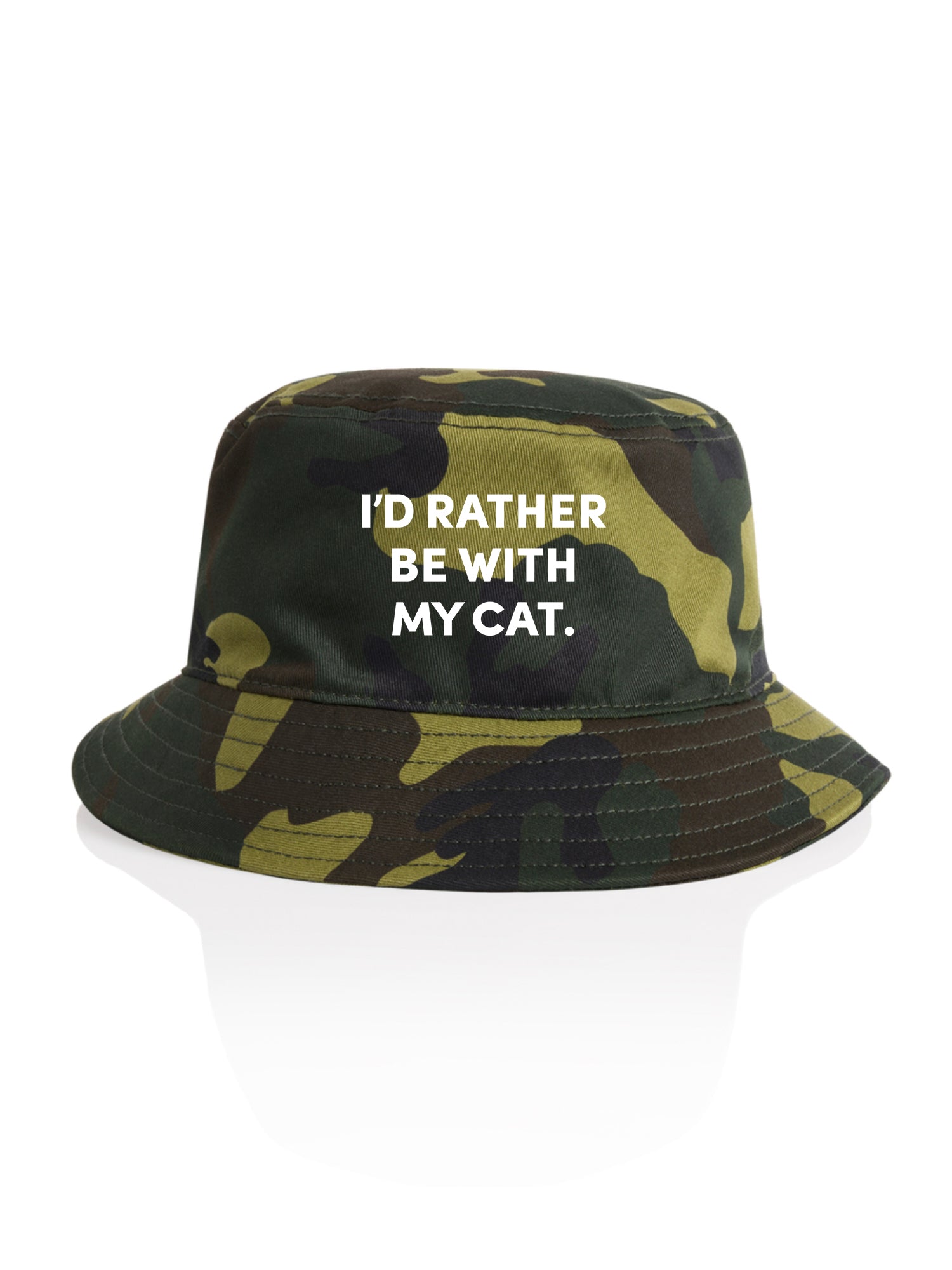 I'd Rather Be With My Cat. Bucket Hat