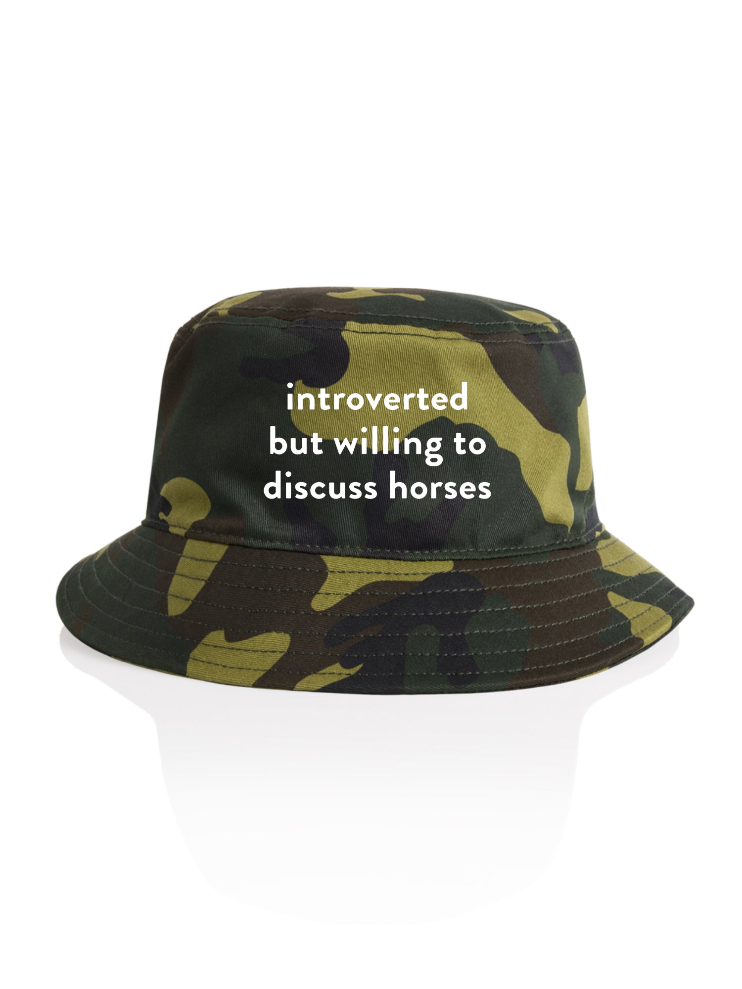 Introverted But Willing To Discuss Horses Bucket Hat