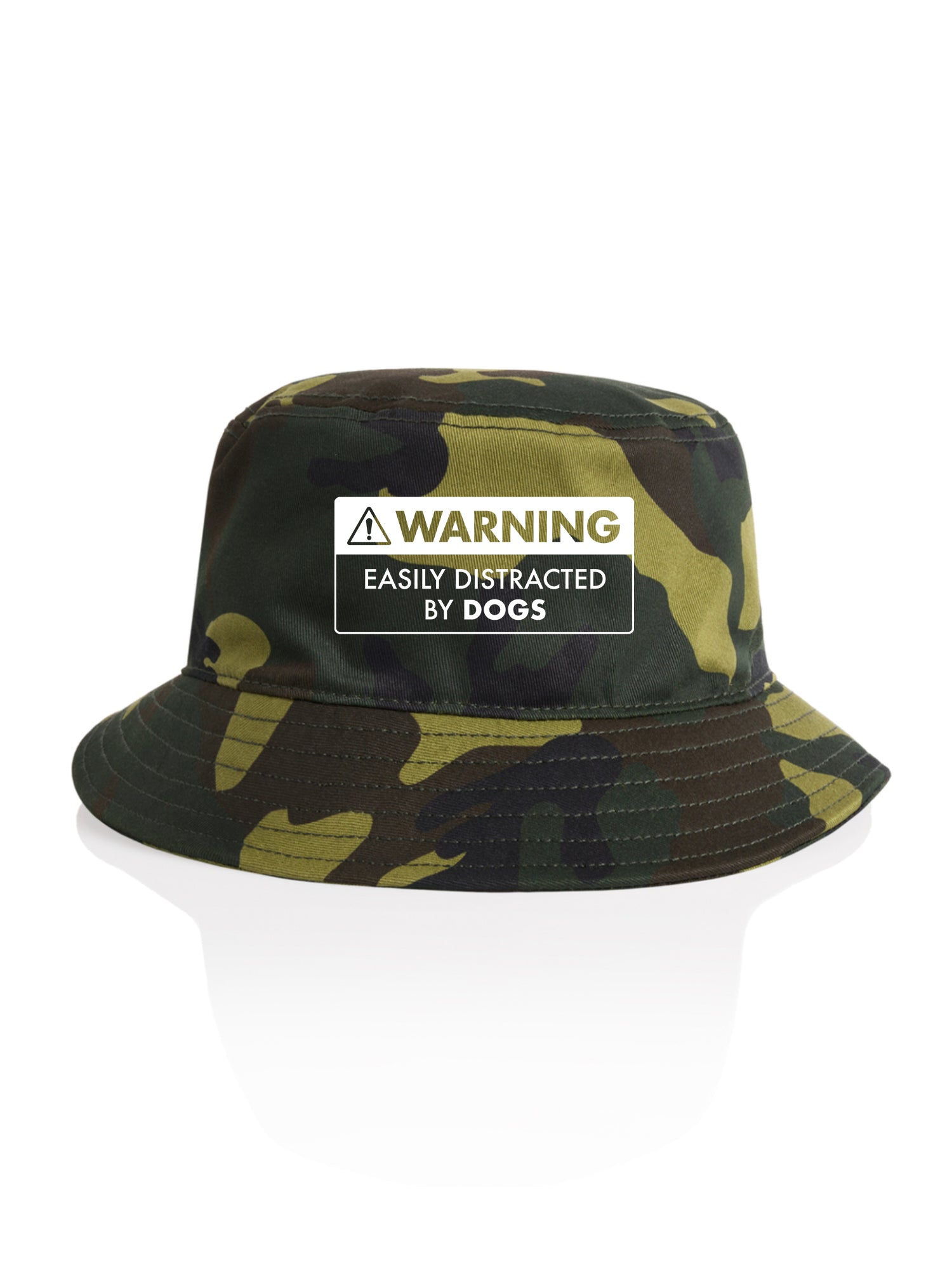 Warning Sign! Easily Distracted By Dogs Bucket Hat