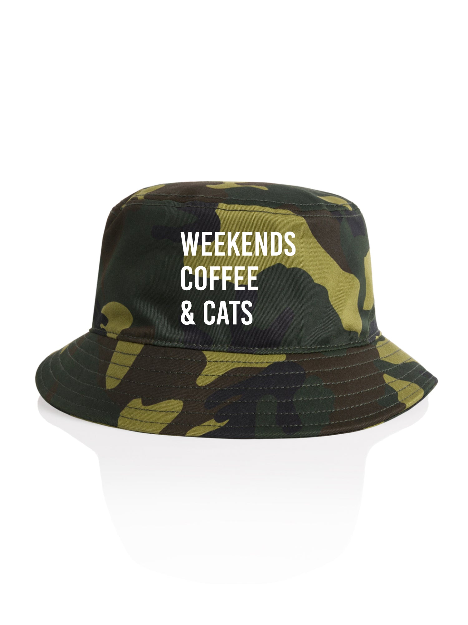 Weekends Coffee & Cats Bucket Hat