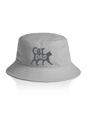 Cat Dad Silhouette Bucket Hat