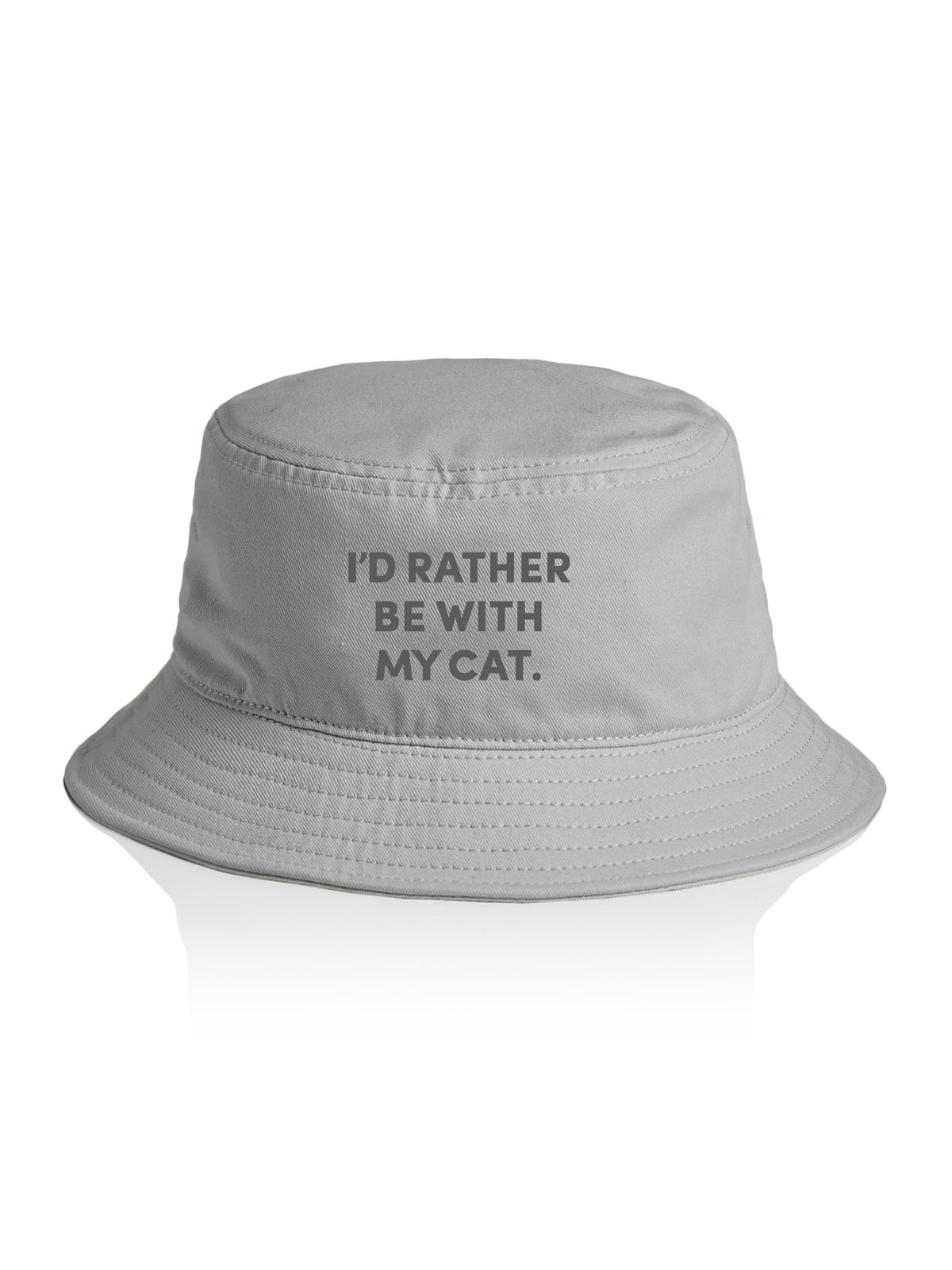 I&#39;d Rather Be With My Cat. Bucket Hat