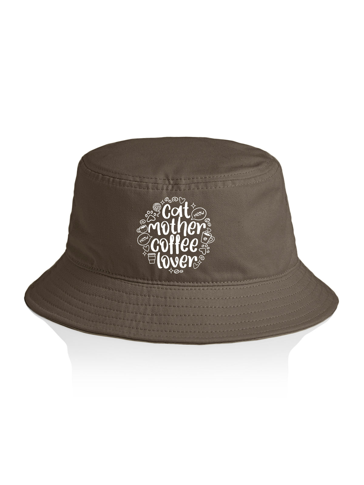 Cat Mother Coffee Lover Bucket Hat