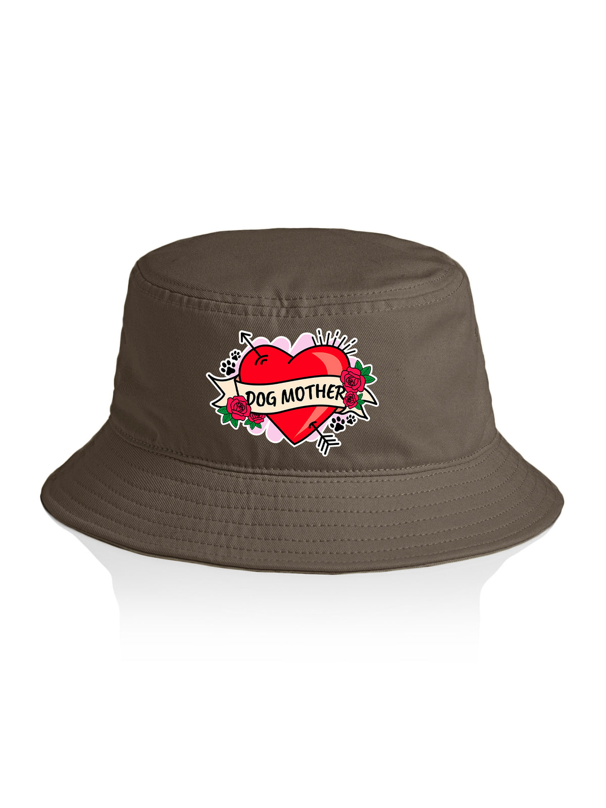 Dog Mother Heart Tattoo Bucket Hat