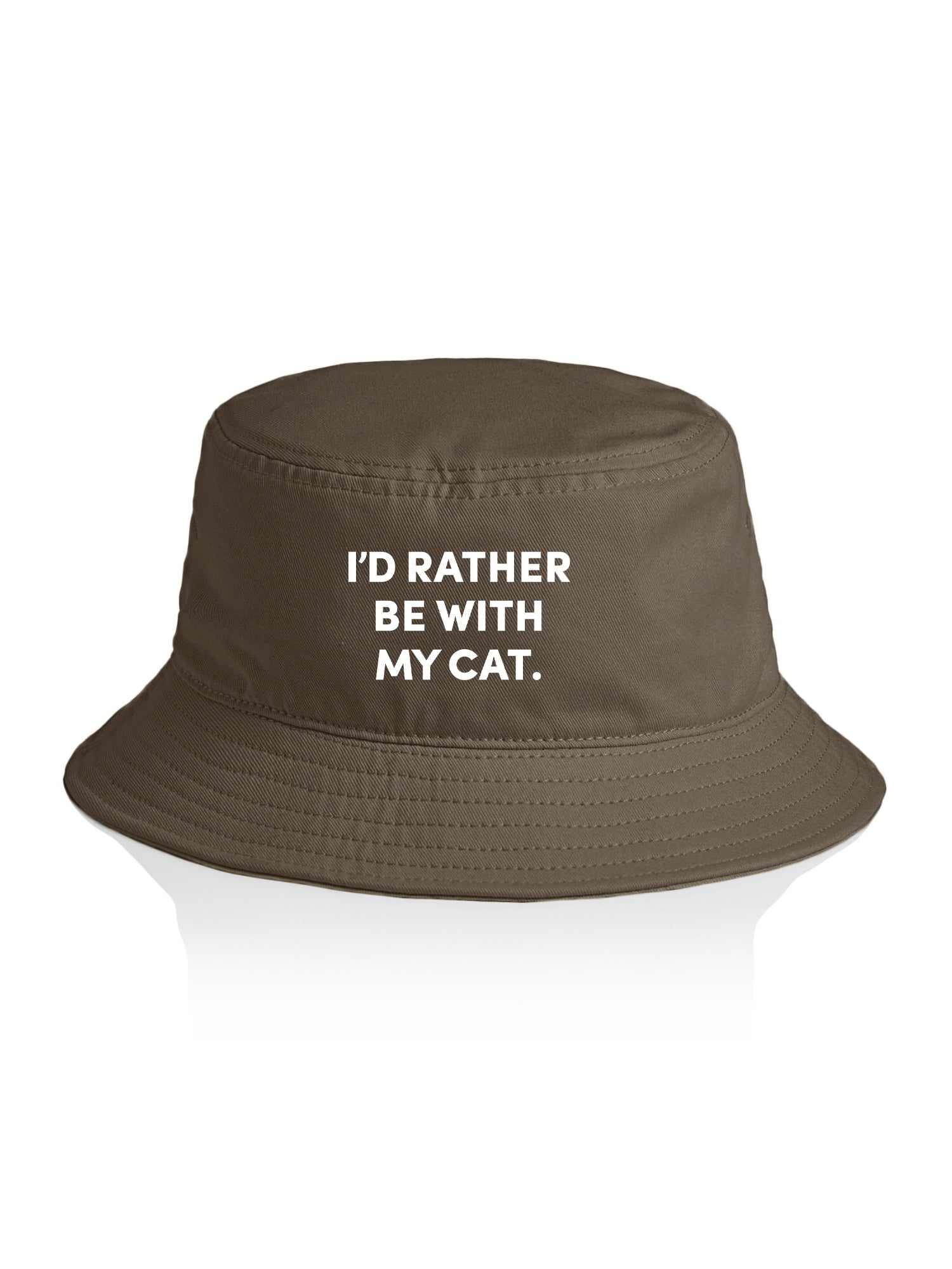 I'd Rather Be With My Cat. Bucket Hat