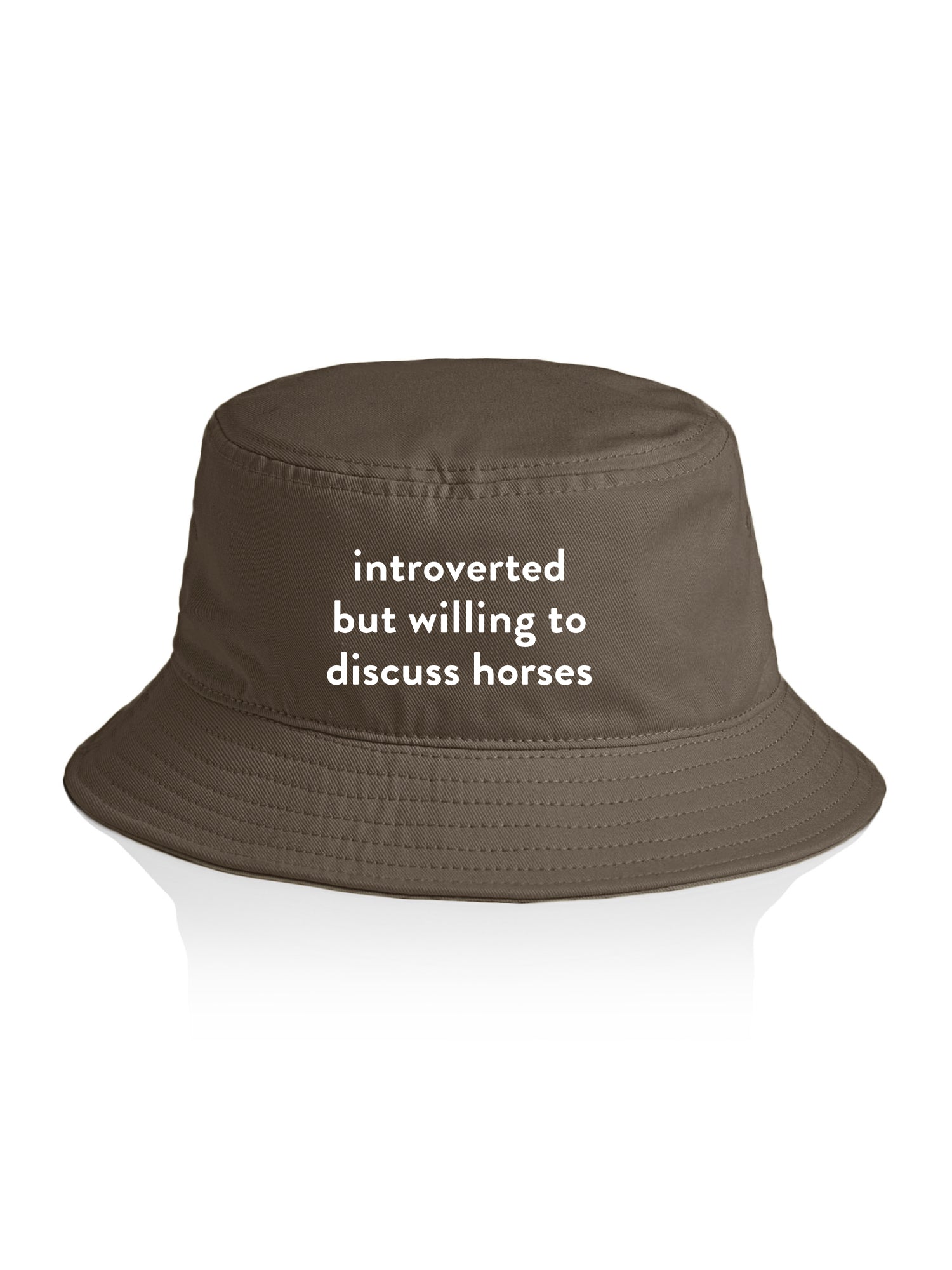 Introverted But Willing To Discuss Horses Bucket Hat