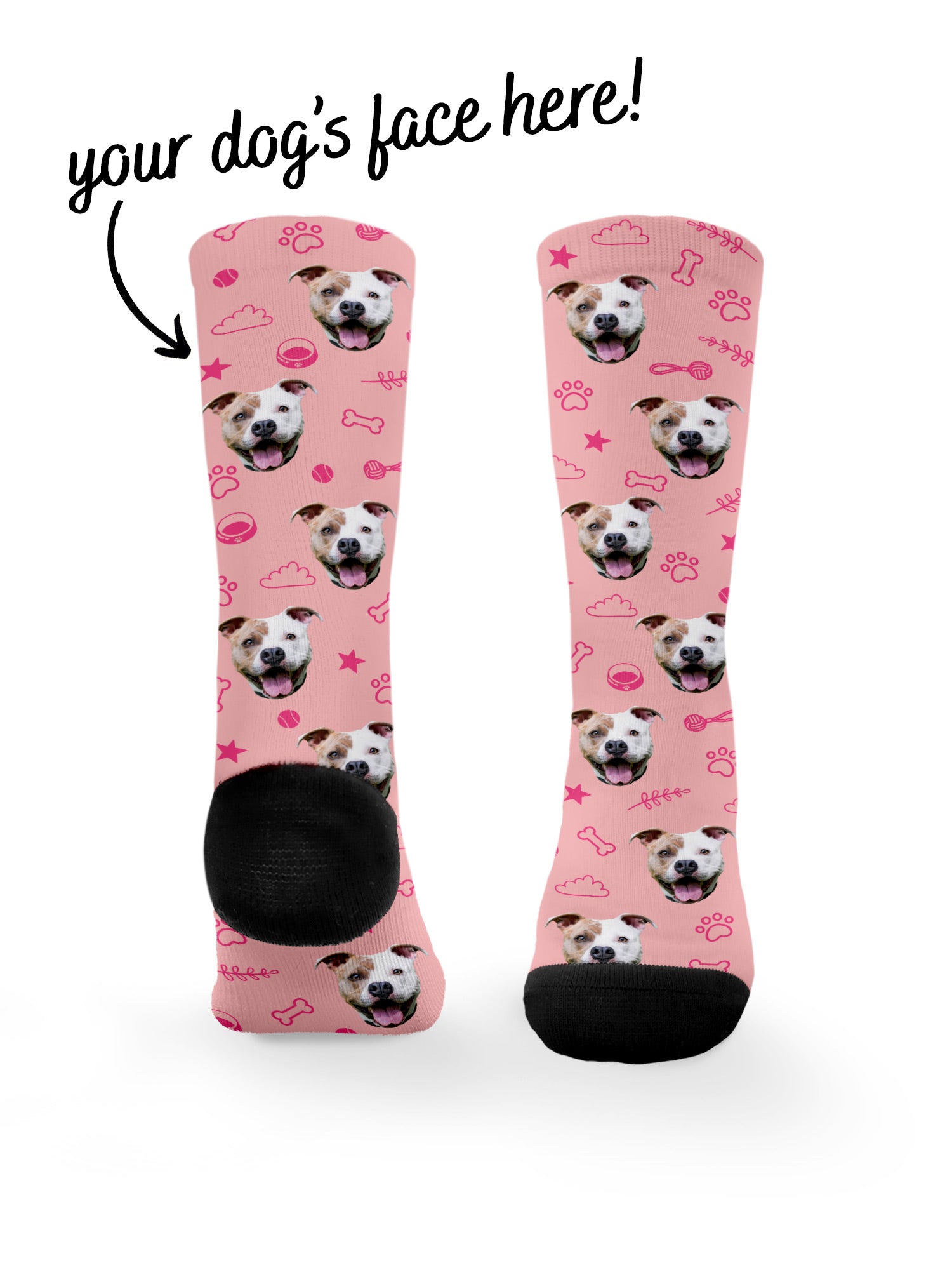 Custom Dog Face Dress Socks