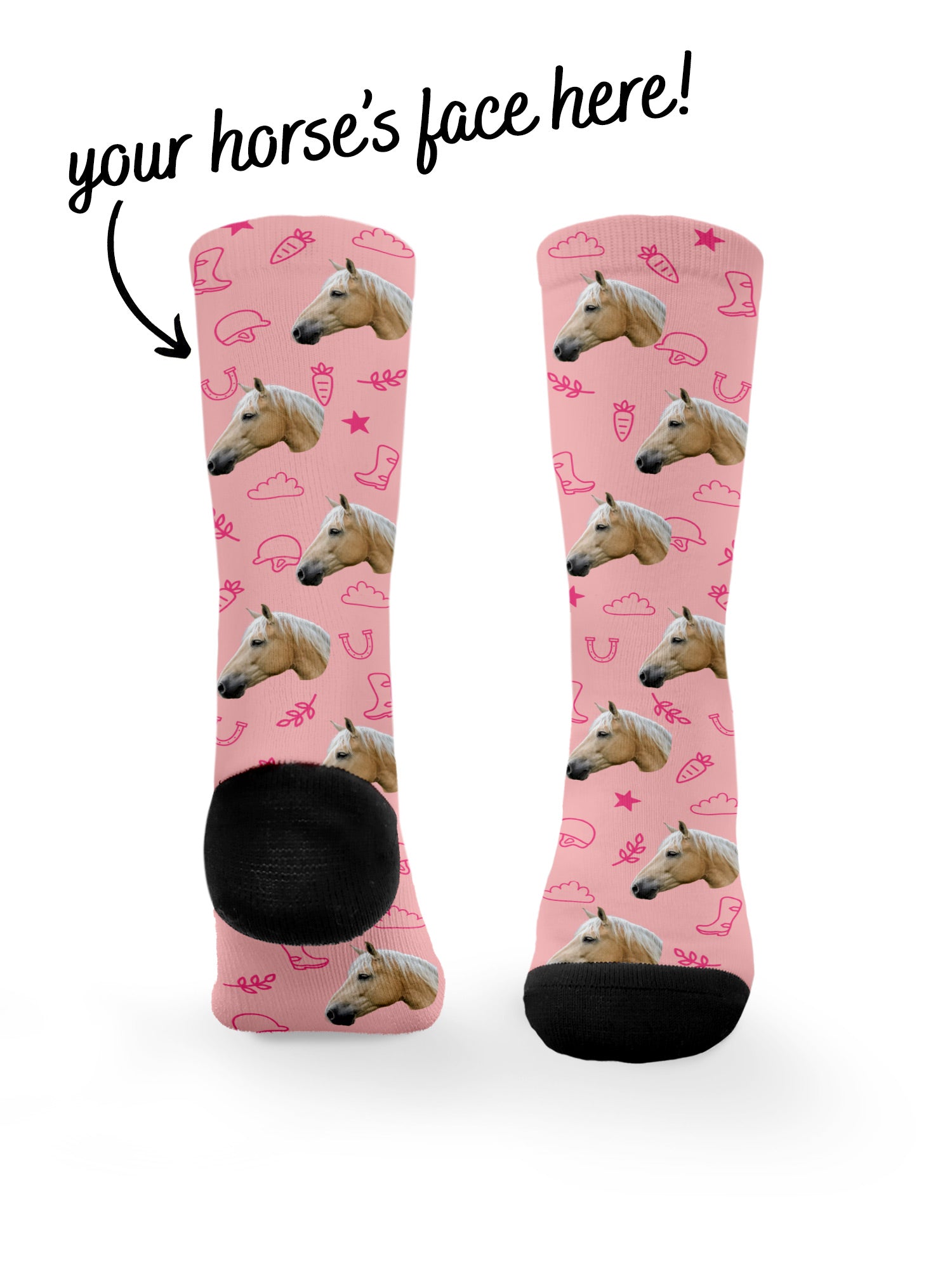 Custom Horse Face Dress Socks