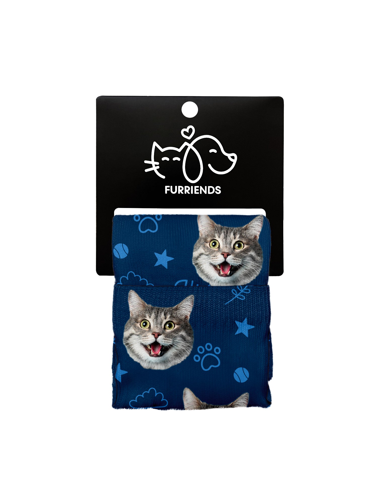 Custom Cat Face Dress Socks