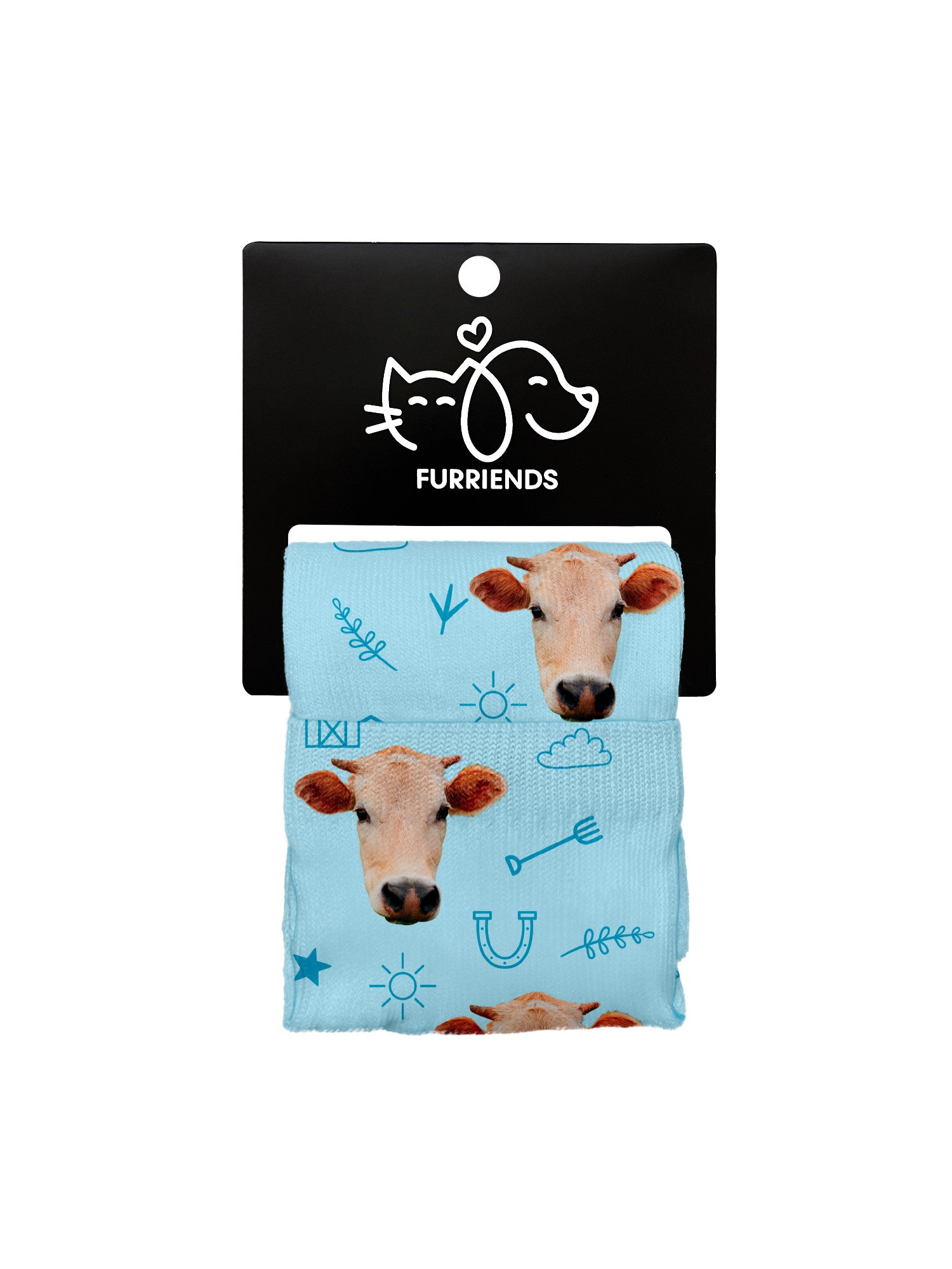 Custom Farm Animal Face Dress Socks