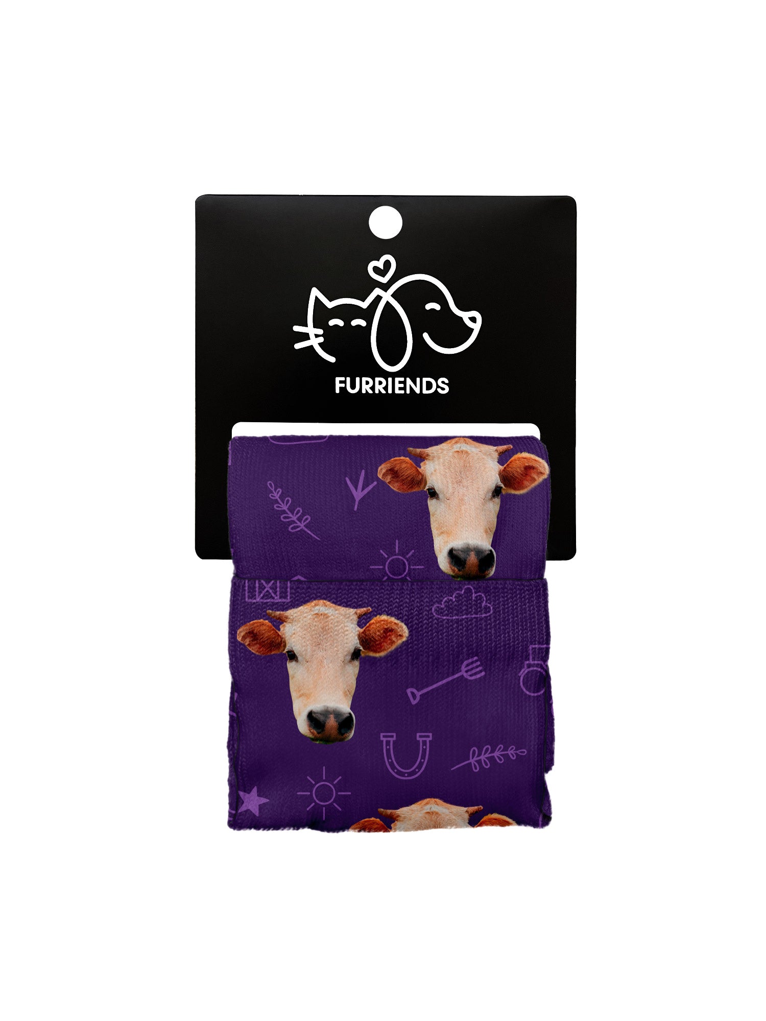 Custom Farm Animal Face Dress Socks