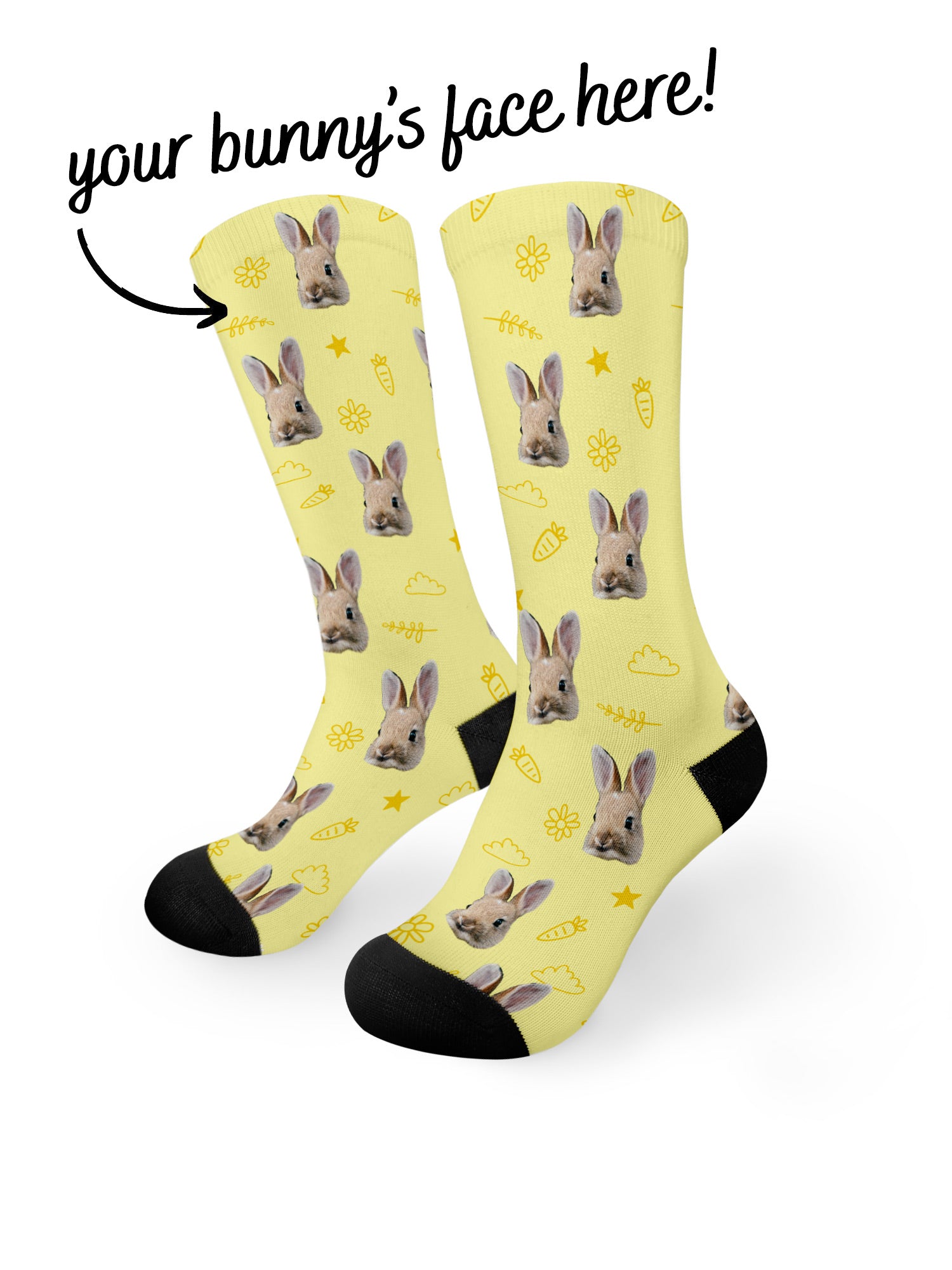 Custom Rabbit Face Dress Socks