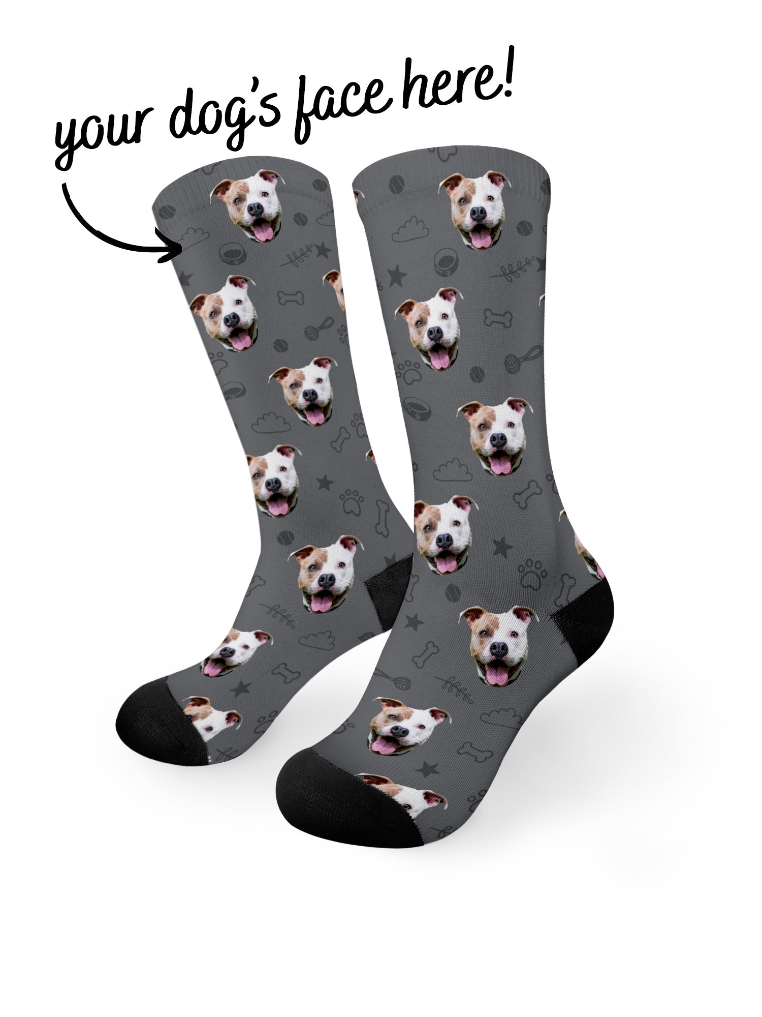 Custom Dog Face Dress Socks