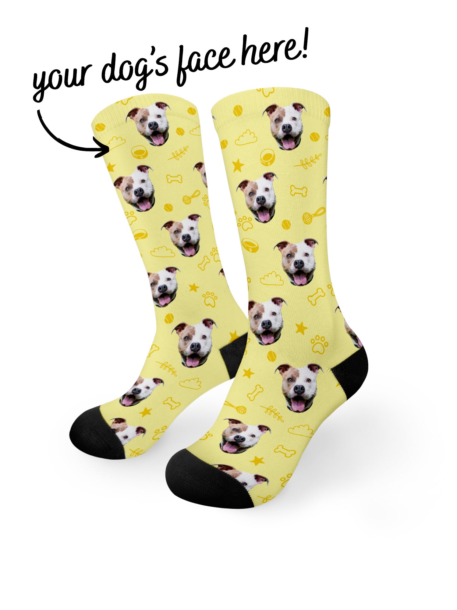 Custom Dog Face Dress Socks